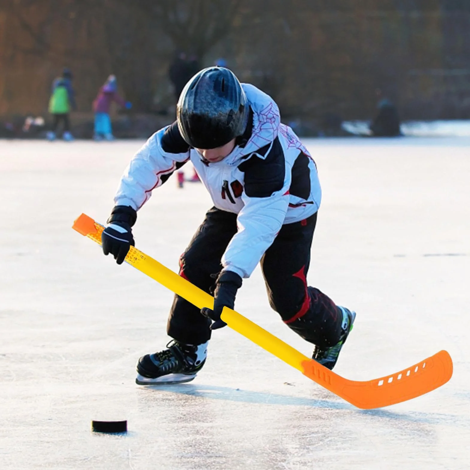 Crosse De Hockey Junior 27.76x6.69 Pouces ABS Bâton Débutant Équipement De Rue Extérieur