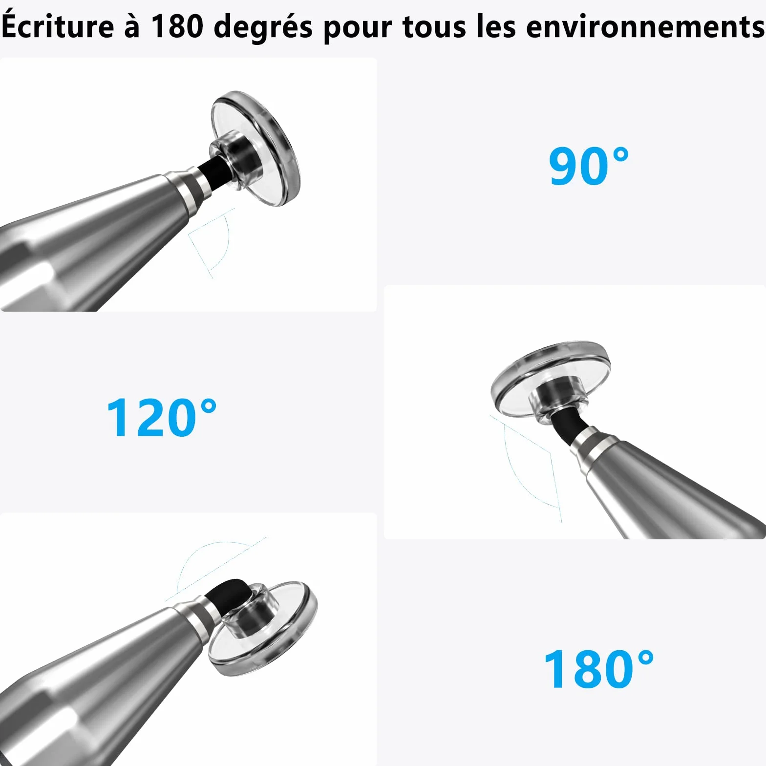 Stylet Tablette, 2 en 1 Stylet Tactile Pencil Compatible avec Toutes Les Tablettes et Smartphones, iPhone, iPad, Samsung, Lenovo, Surface, Huawei, Xiaomi, Android, iOS, etc.