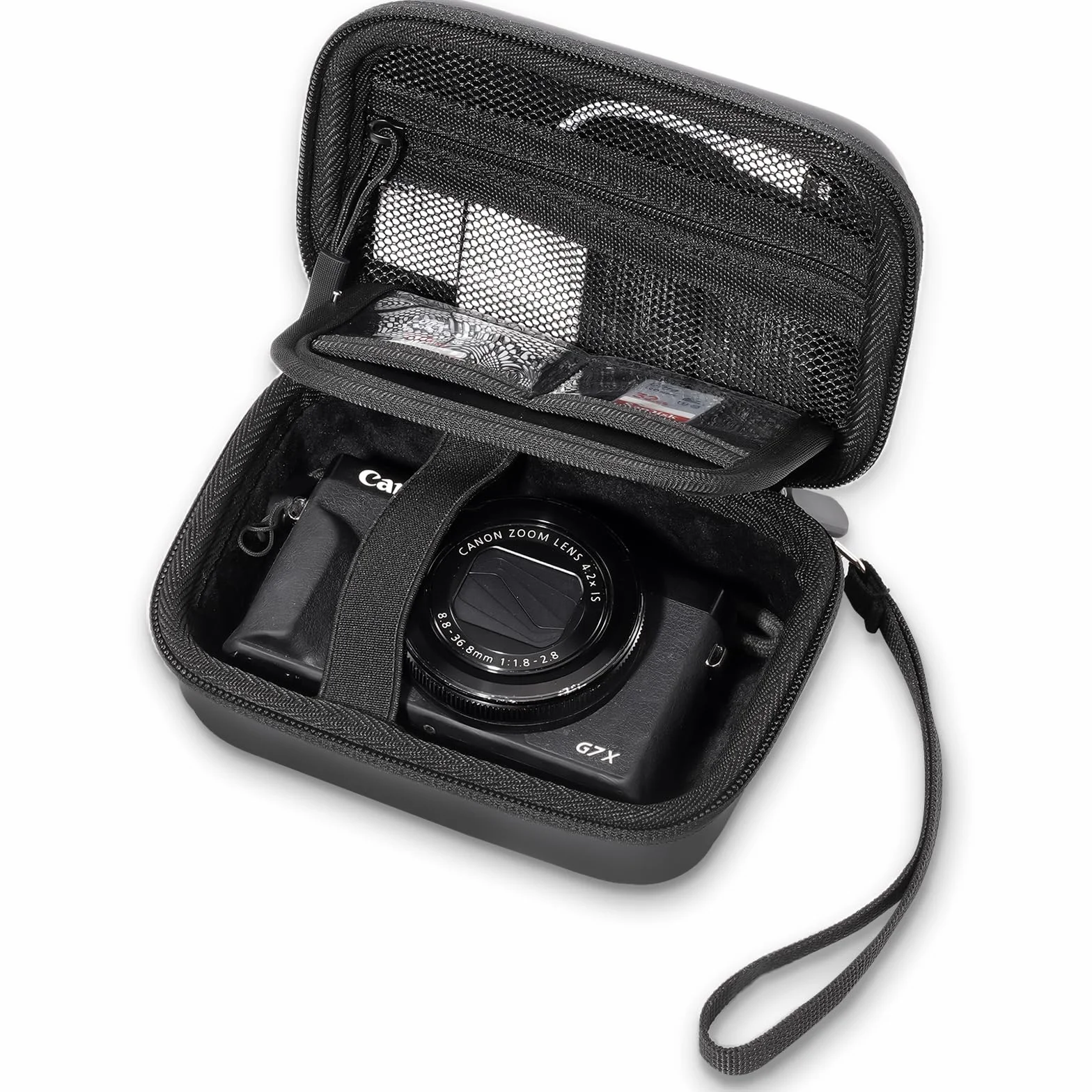 ProCase Étui pour Appareil Photo Canon G7X Mark III/II, SX740 HS, Sony ZV‑1F, Ricoh GR III, Lumix TZ99, Kodak WPZ2, Sacoche de Transport pour Caméra Numérique -Noir
