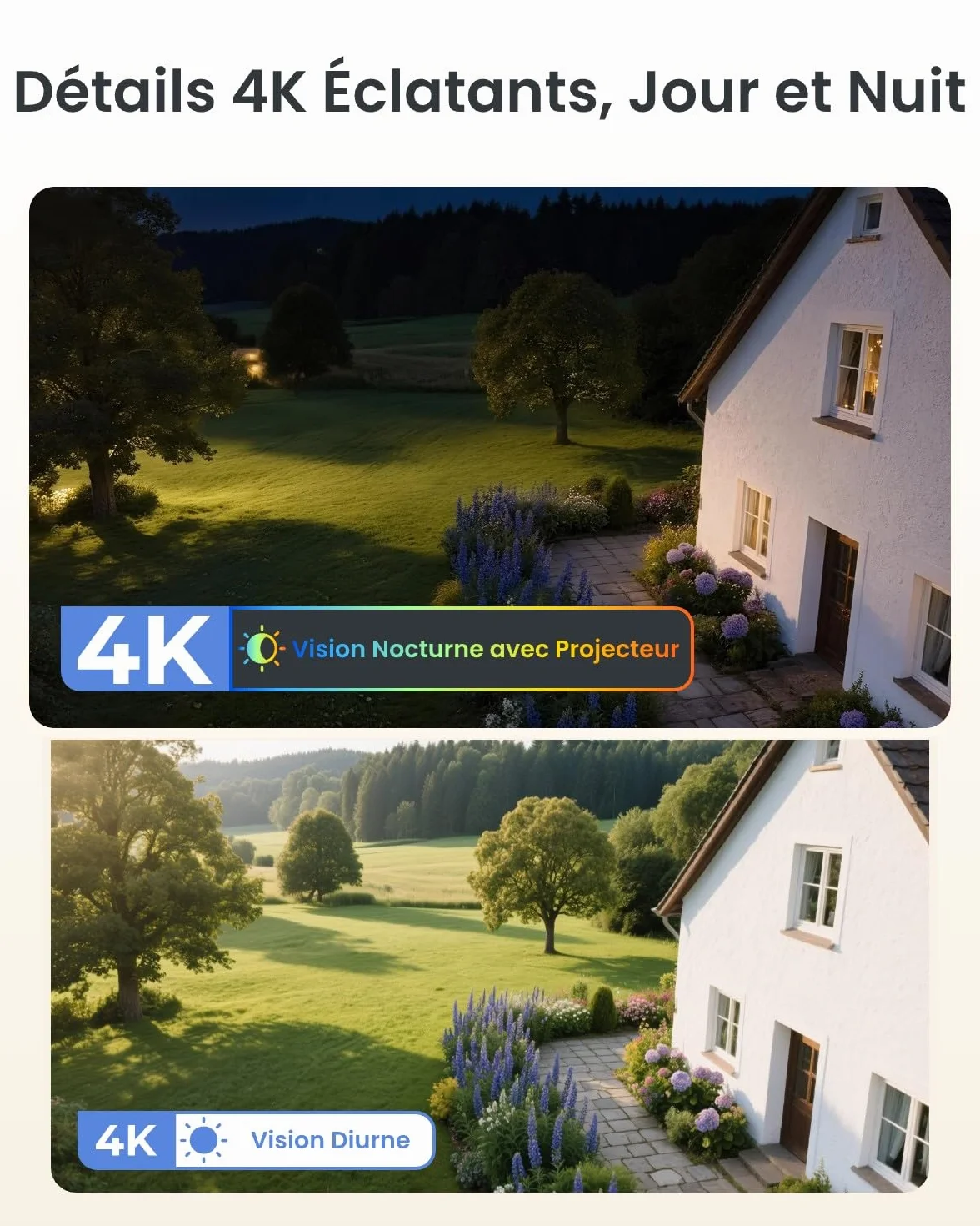 Reolink Argus PT Ultra 4K Camera Surveillance WiFi Extérieure, 2,4/5 GHz Wi-Fi 6, Détection Intelligent, Vision Nocturne Couleur, Suivi Automatique, Alimenté par Batterie + Panneau Solaire