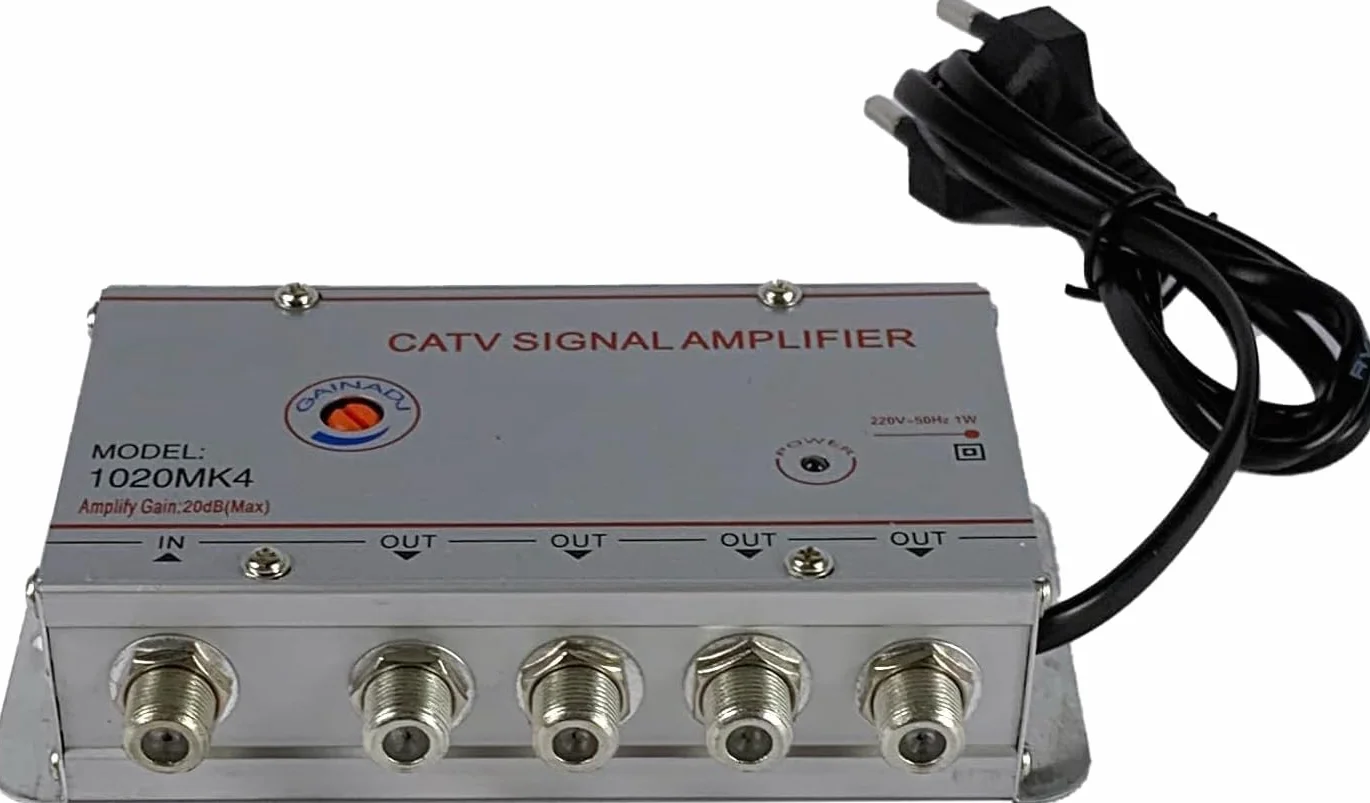 SQUADO Amplificateur de signal CATV 4 sorties 20 dB 220 V