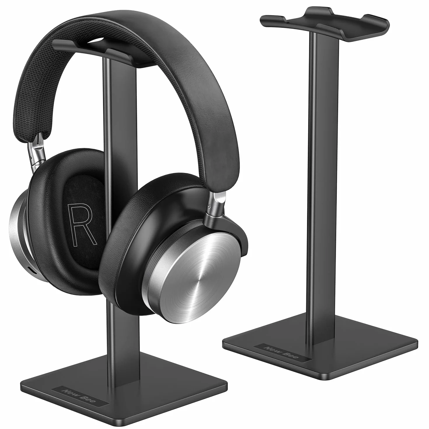 New Bee Support Universel pour écouteurs Over Sennheiser, Sony, Audio-Technica, Bose, AKG, Casque de Jeu et Affichage, Aluminium + TPU + ABS, Noir