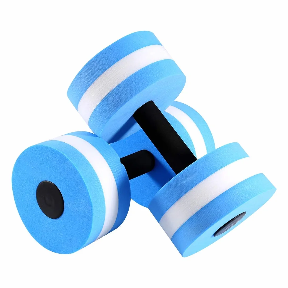 Lot de 2 haltères d'aquagym en mousse EVA pour l'aqua-fitness et l'hydrothérapie