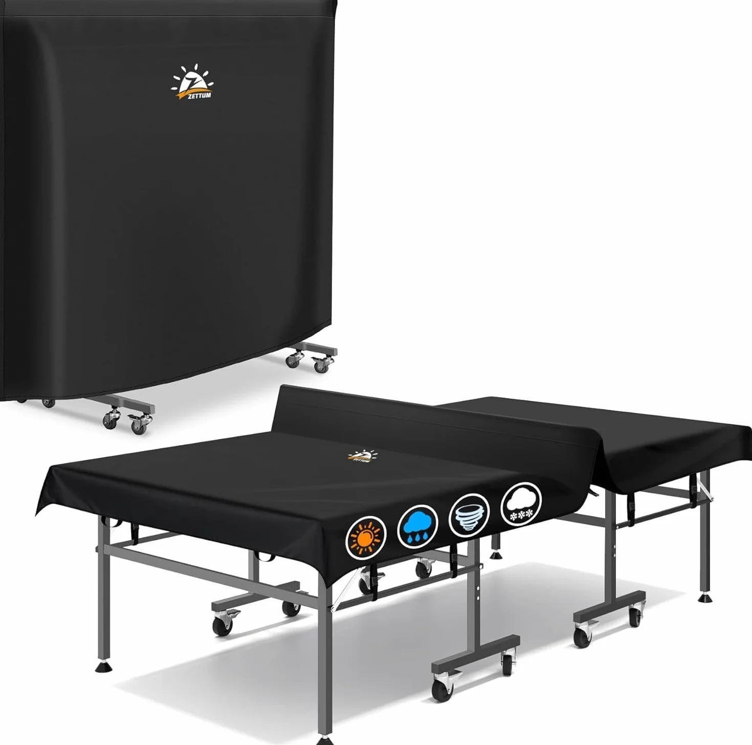 Zettum Housse Table Ping Pong Extérieure 188L x 155H CM 600D Oxford Anti-déchirure