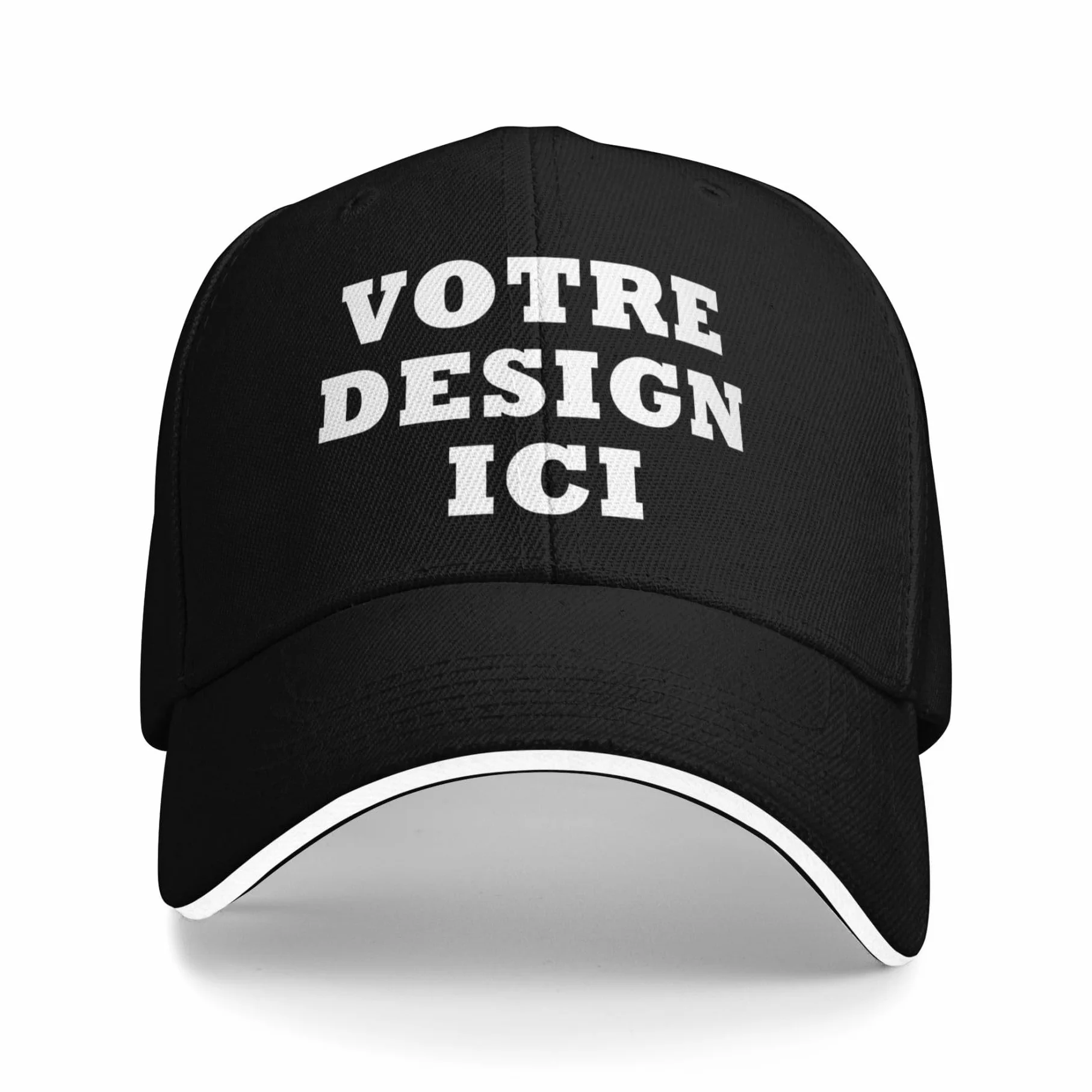 Casquette Baseball Personnalisée Photo Nom Texte Hommes Femmes