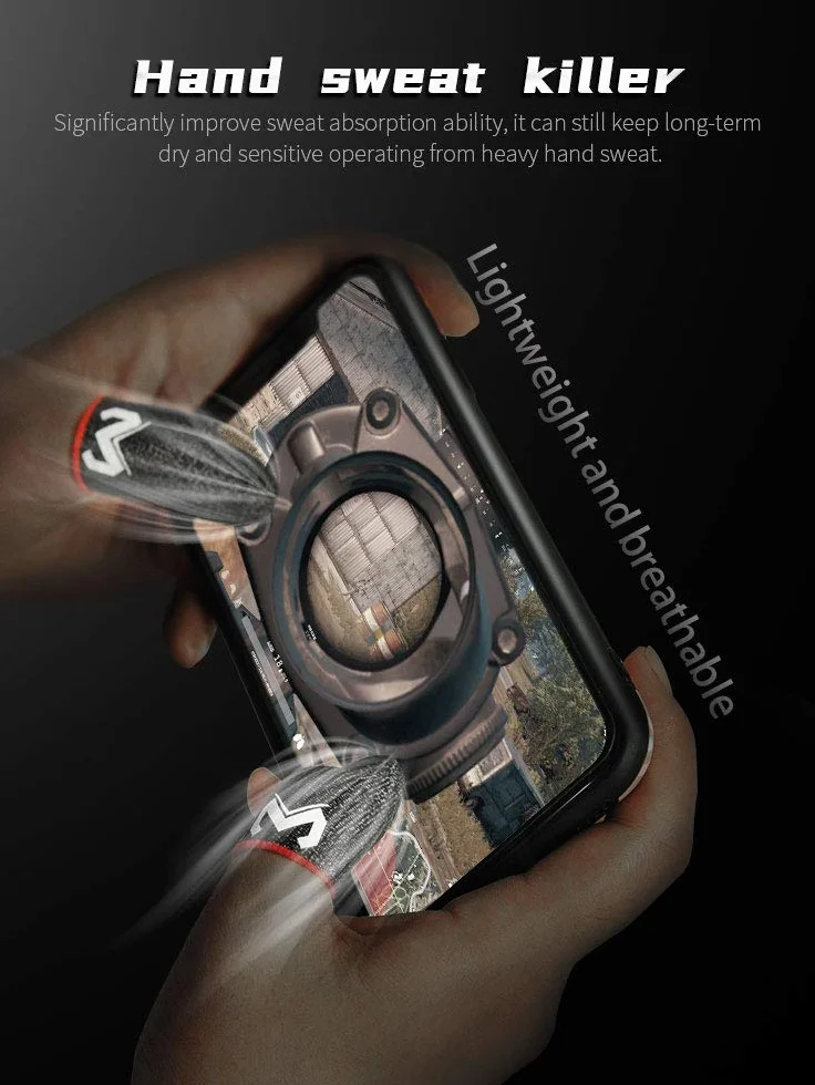 Paquet De 6 Pubg Mobile Finger, Witbicg Gants Gaming Gant Doigt Toucher Soyeux Parfait Résistant à La Transpiration - Parfait Pour Le Pouce Et l'Index, Compatible Avec Tous Les Appareils Mobiles