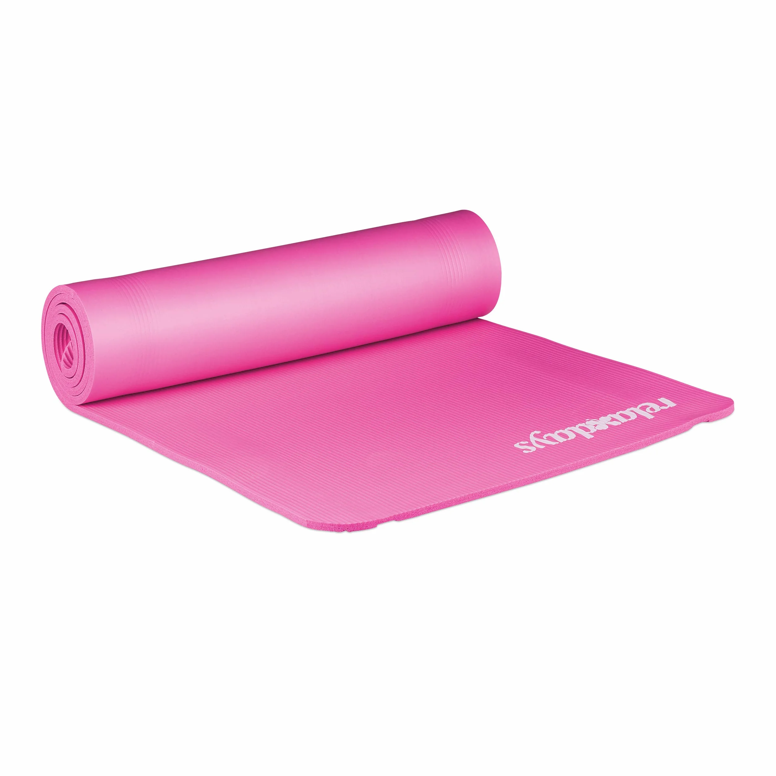 Tapis de yoga 2 pièces 1 cm épaisseur 60 x 180 cm bleu avec sangle de transport