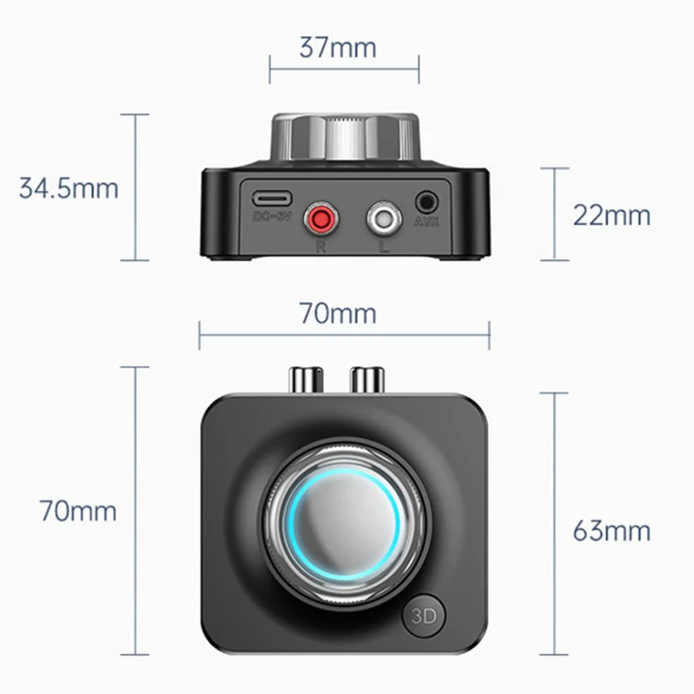 Récepteur Bluetooth USB 5.0 2,4 GHz sans fil 3,5 mm AUX vers adaptateur audio stéréo 2RCA