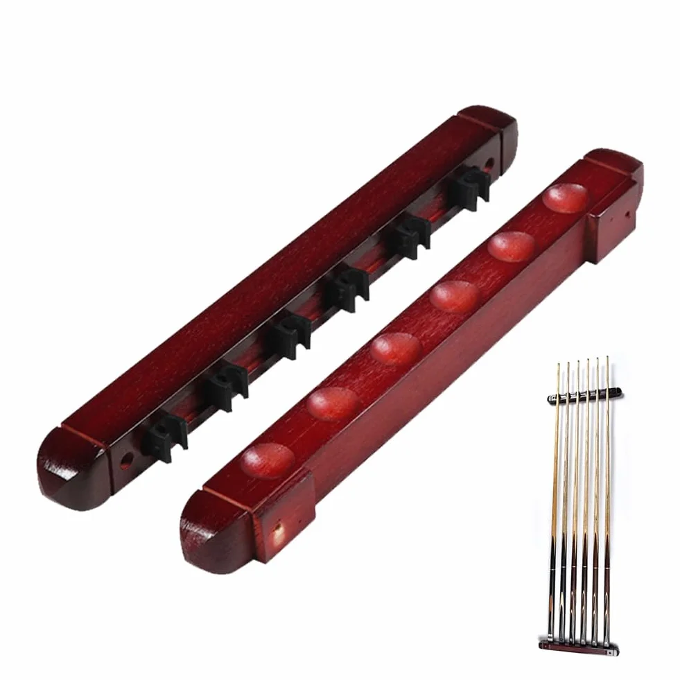 Helweet Support de Queue de Billard Mural 6 Trous 39cm