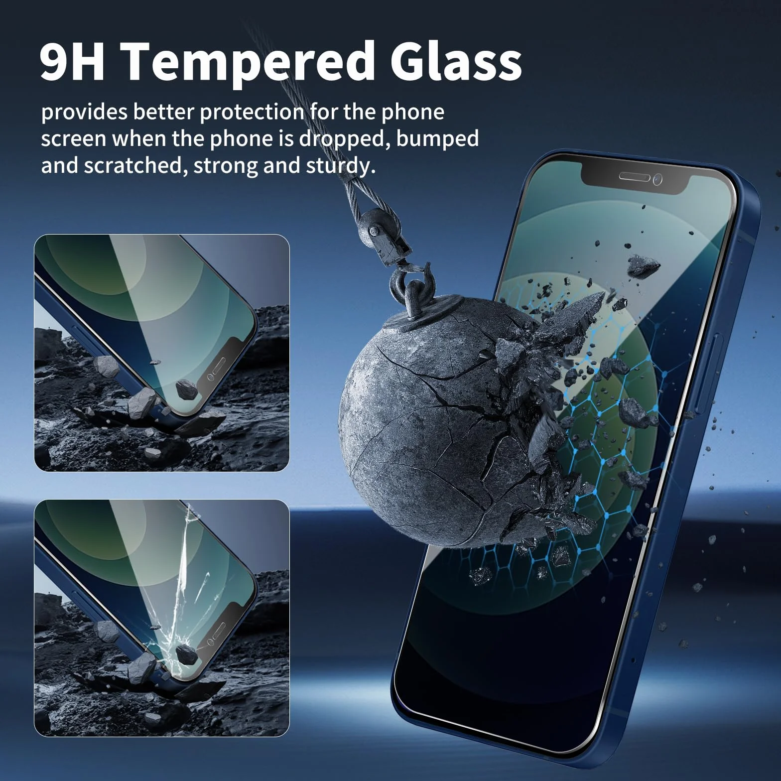 2+ 2Pack pour iPhone 12 de Protection Verre Trempé Anti-Espion + Protecteur D'objectif D'appareil Photo, Dureté 9H Vitre, Compatible Avec Les Coques et Résistant Aux Rayures