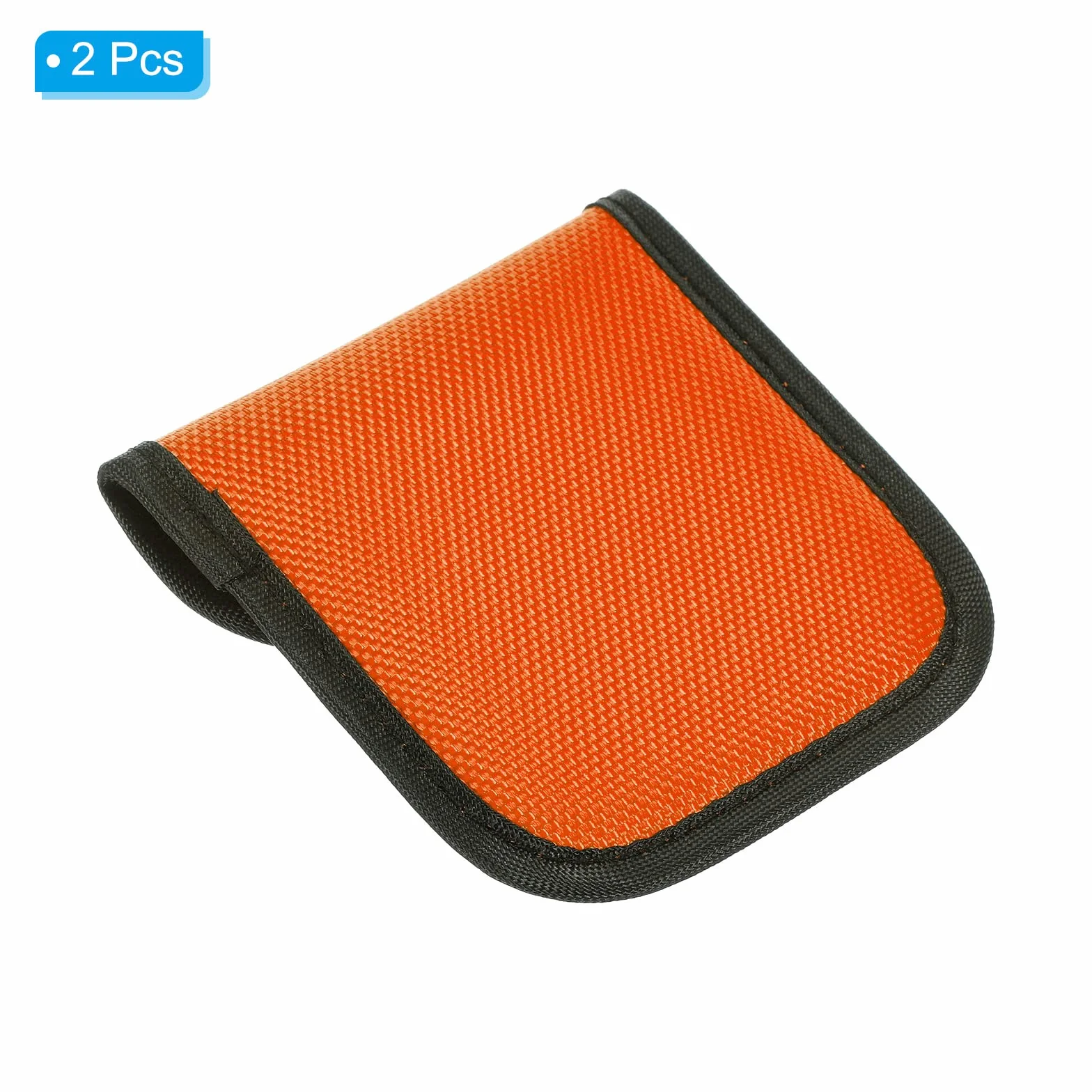 PATIKIL 58 mm Caméra Filtre Boîtier, 2 Paquet Pochette Imperméable Résistant à poussière Sac pour Photographie Filtre Stockage, Orange