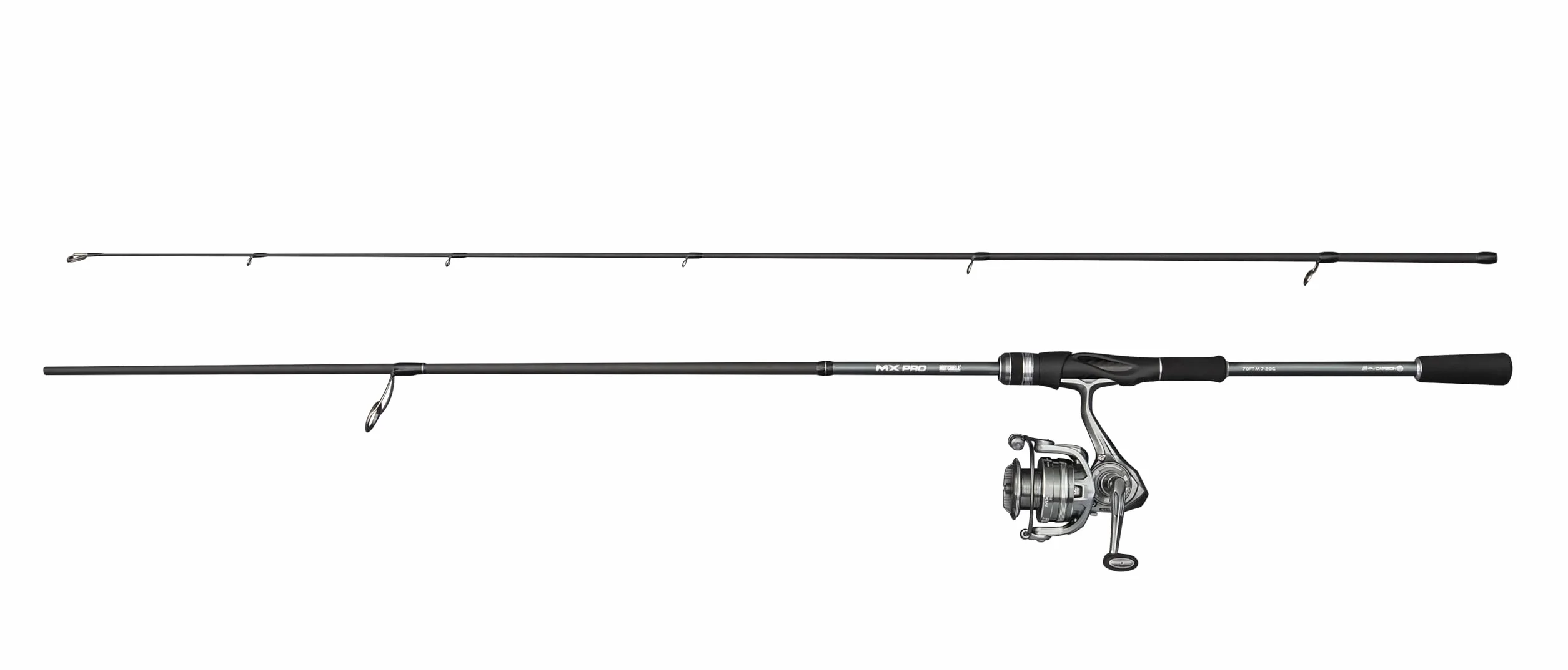 Mitchell MX Pro Ensemble Canne Moulinet Pêche Prédateur Eau Douce Carbone 24T Action Rapide 2,44m 3000