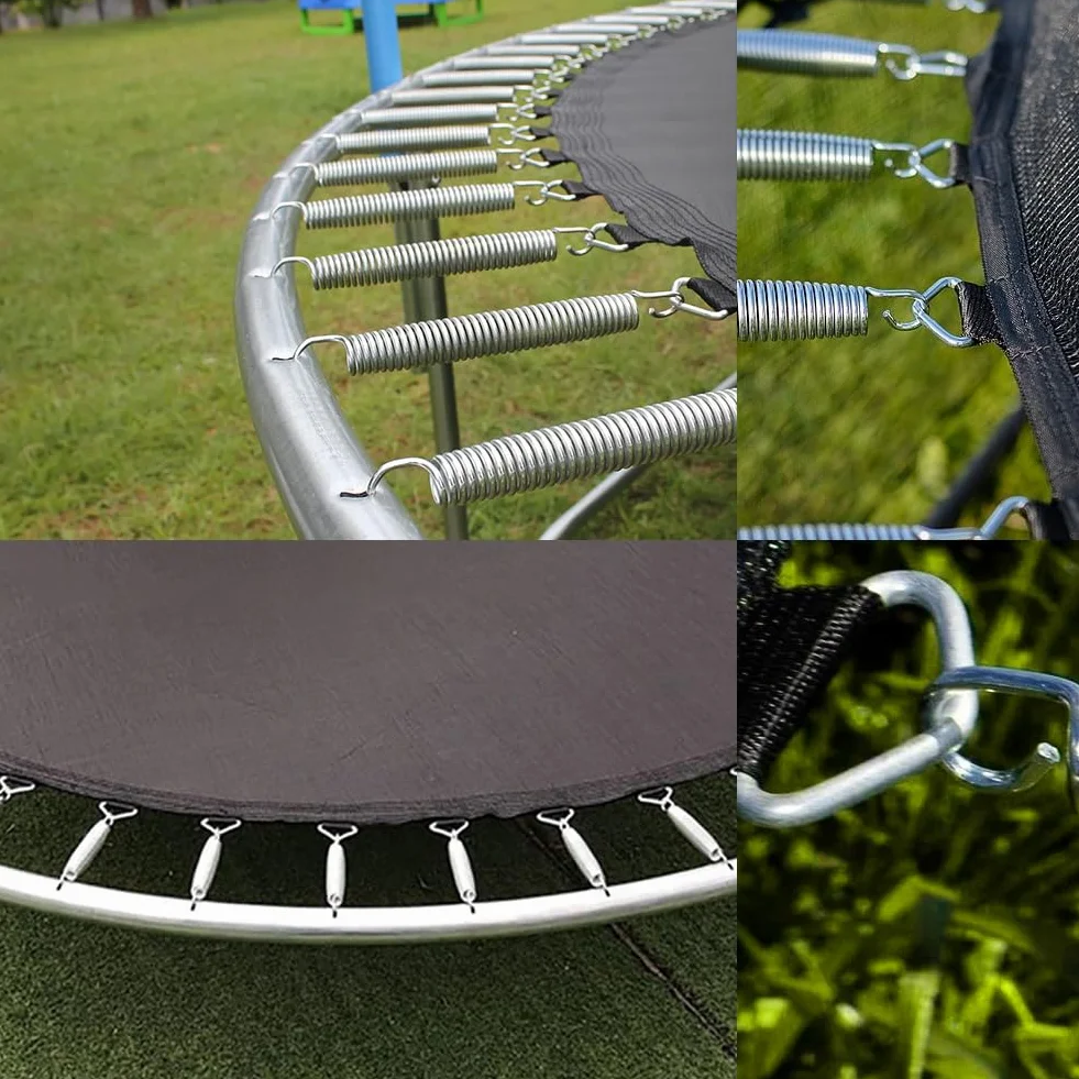 Ressorts de Trampoline 8 Pièces avec Crochets, Rechange pour 6-14 Pieds