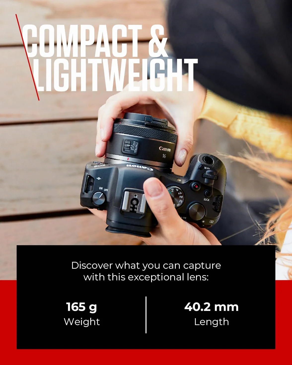 Objectif Canon RF 16 mm F2.8 STM distance focale ultra large, plein format, vlog et photographie de paysage, compatible avec Canon EOS R