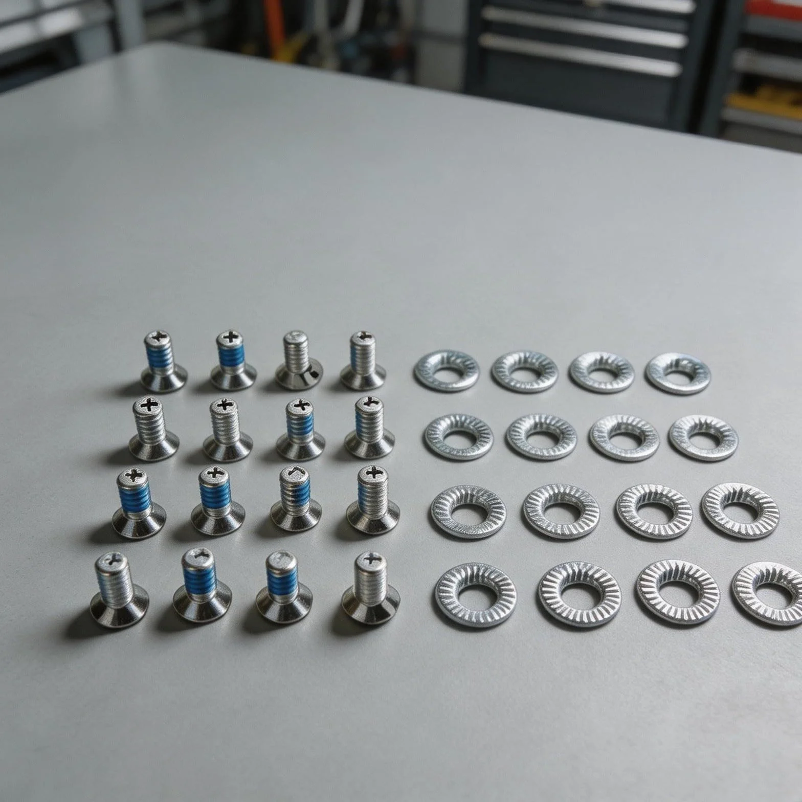 Lot de 16 vis de fixation pour planche à neige M6 x 16 mm, métal, ski et snowboard