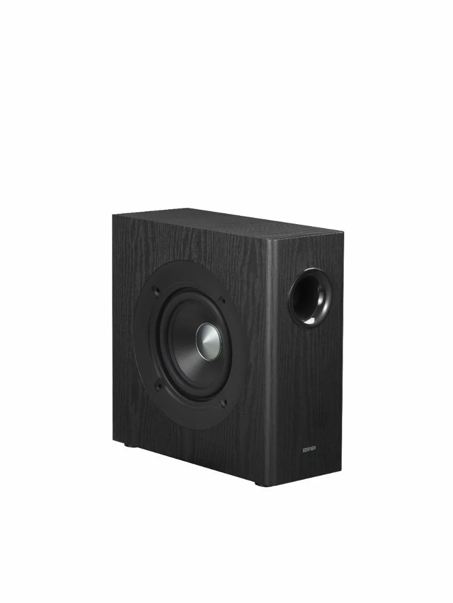 EDIFIER T5s Caisson de Basse Actif 8 Pouces 70W Filtre Passe-Bas 35 Hz MDF RCA Noir