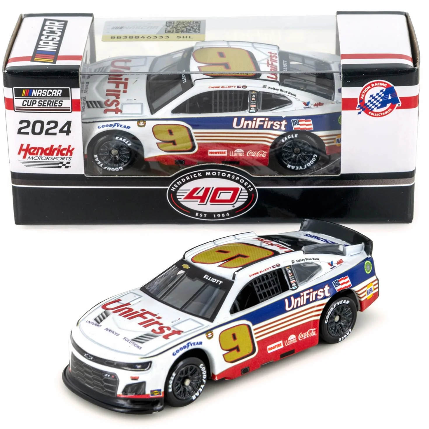 Lionel Racing Chase Elliott 2024 Darlington Throwback Dale Earnhardt Jr Voiture moulée sous pression Échelle 1:64