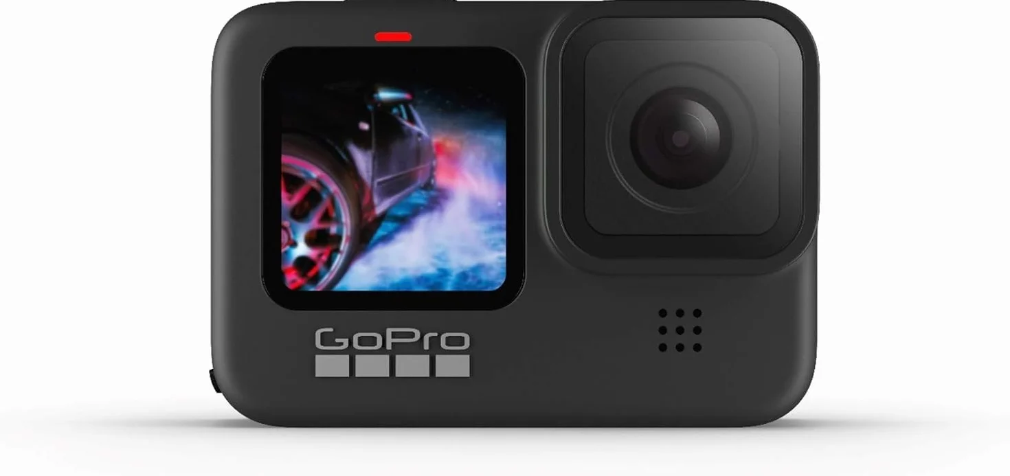GoPro HERO9 Black Caméra d'action étanche avec écran LCD avant et écran tactile arrière, vidéo 5K Ultra HD, photos 20 MP, streaming en direct 1080p, webcam, stabilisation (reconditionnée)