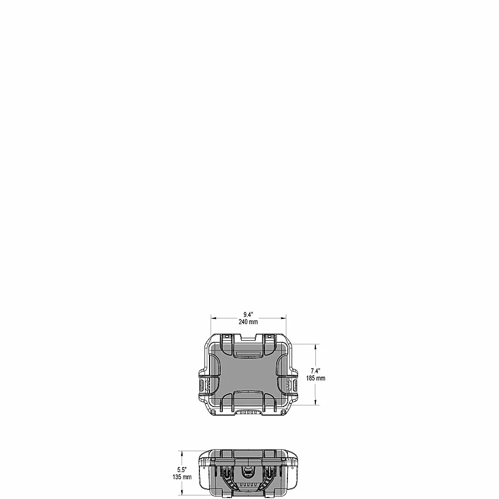 Nanuk 905 Coque rigide étanche avec insert en mousse Vert citron