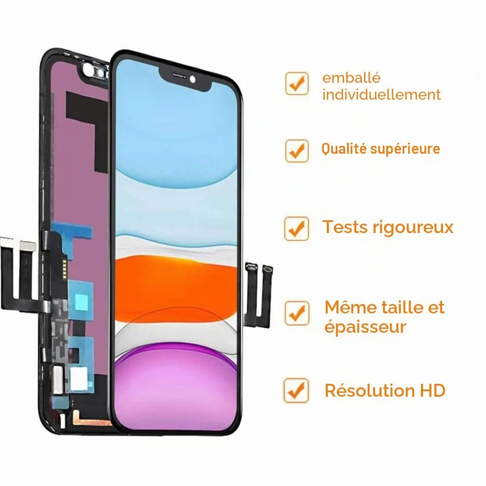 Écran iPhone 11 6.1" LCD Complet avec Cadre étanche et Protecteur