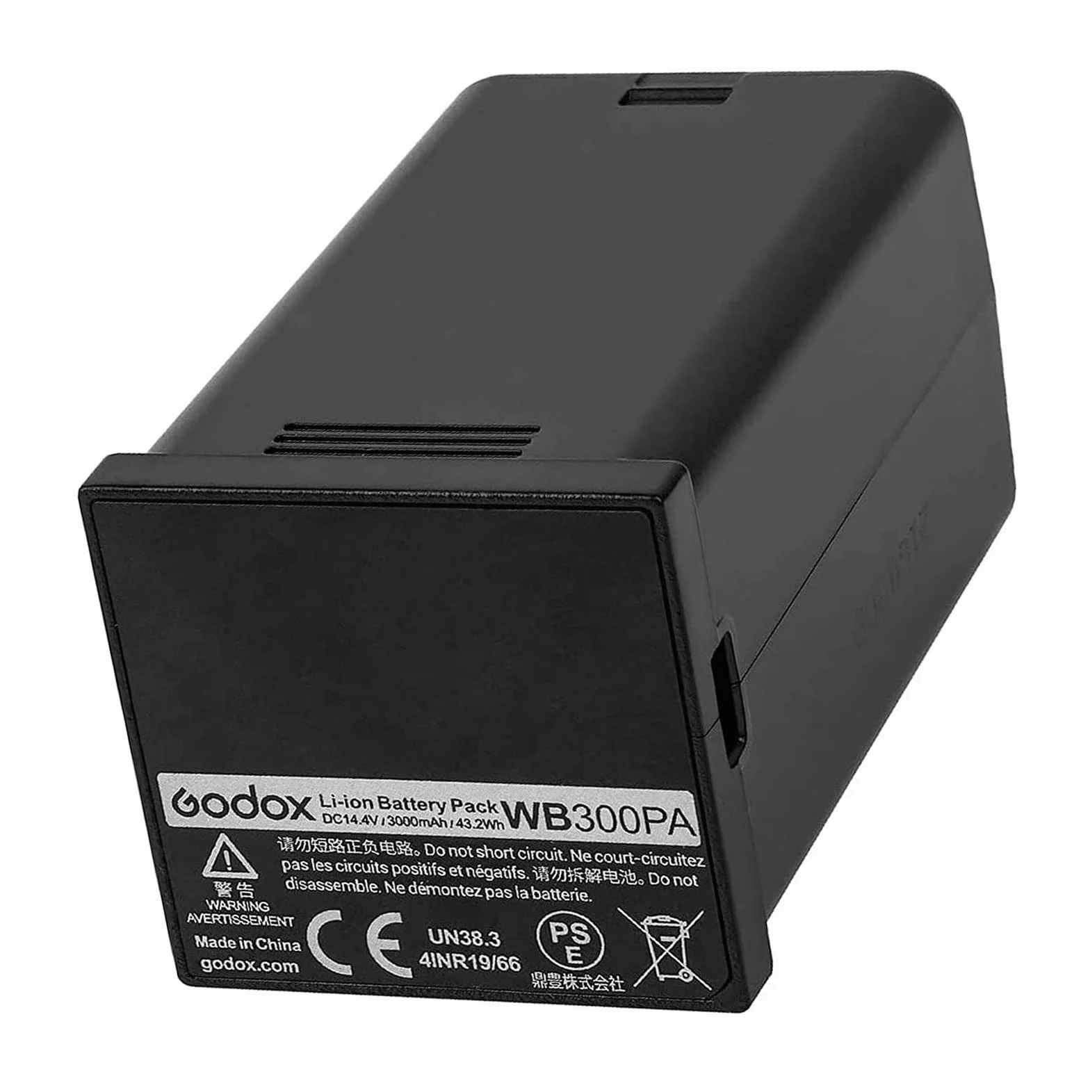 GODOX WB300P Batterie de rechange au lithium pour flash AD300 Pro, GODOX AD300Pro, WB300P avec CC 14,4 V/2600 mAh et puissance de flash 320 fois