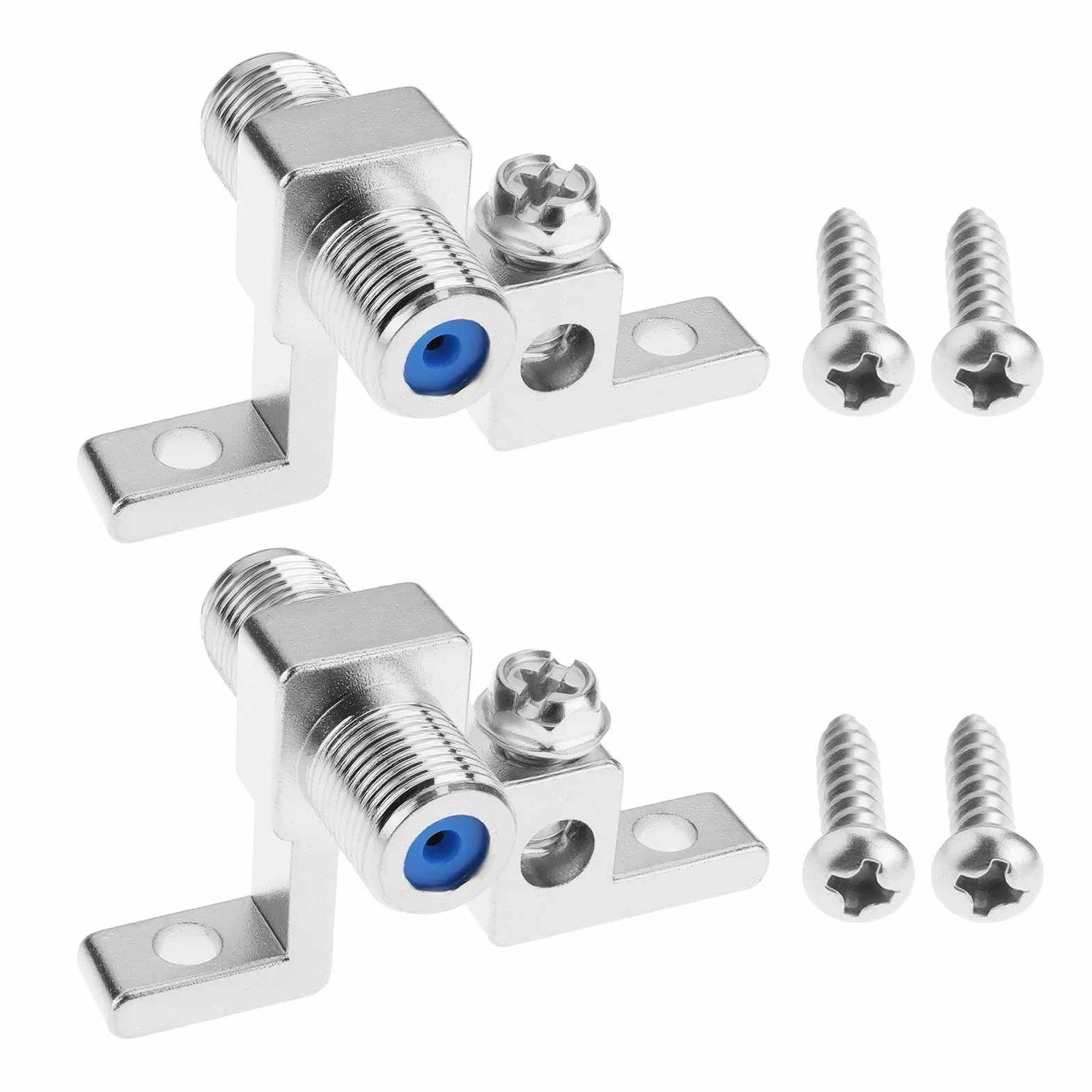 Create idea Lot de 2 blocs de mise à la terre coaxiaux de type F 2,5 GHz pour une transmission stable des signaux TV par satellite/câble - Remplace GBS81R