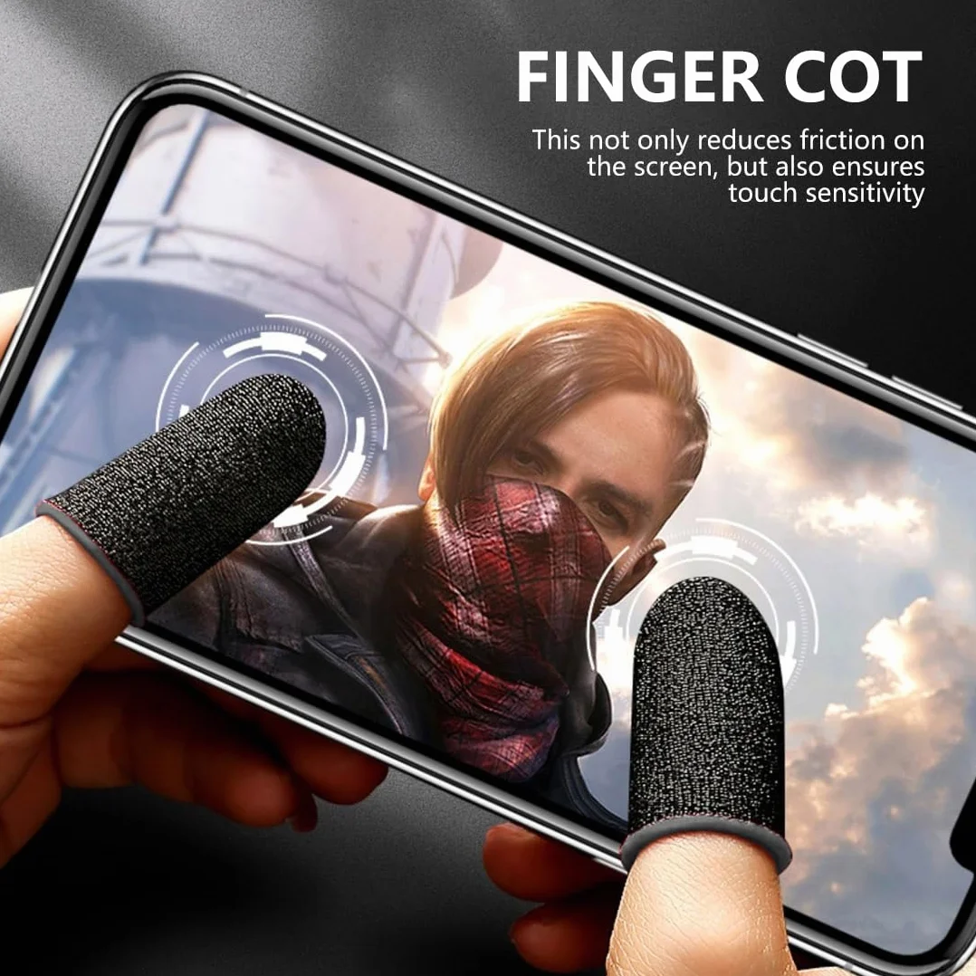20 pièces Manchons de Doigt pour Gaming Mobile, Protection de Pouce Anti-Transpiration, Gants pour Écran Tactile Jeu Mobile
