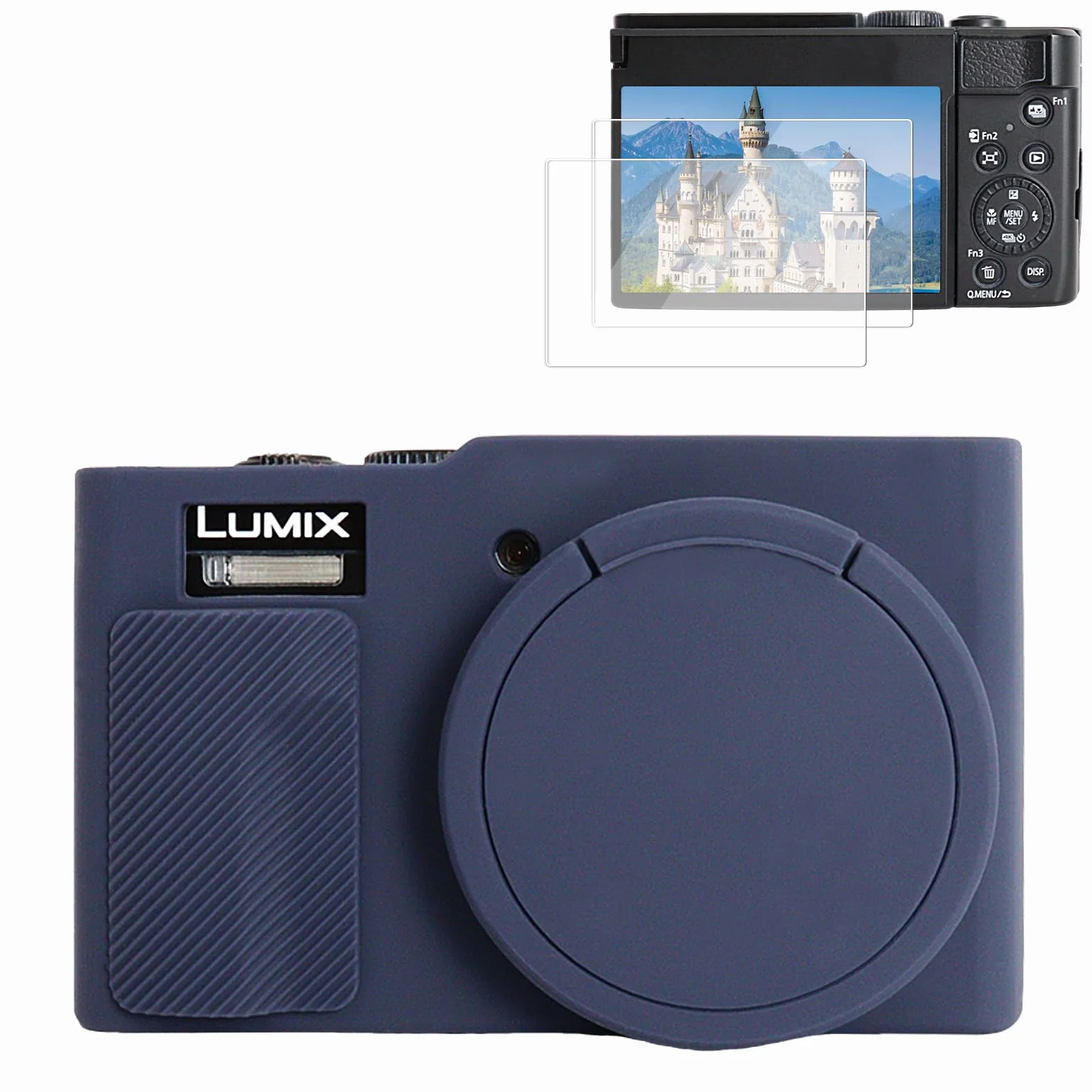 Panasonic Lumix ZS99/TZ99 Coque avec Protection d'écran et Objectif, Bleu Marine