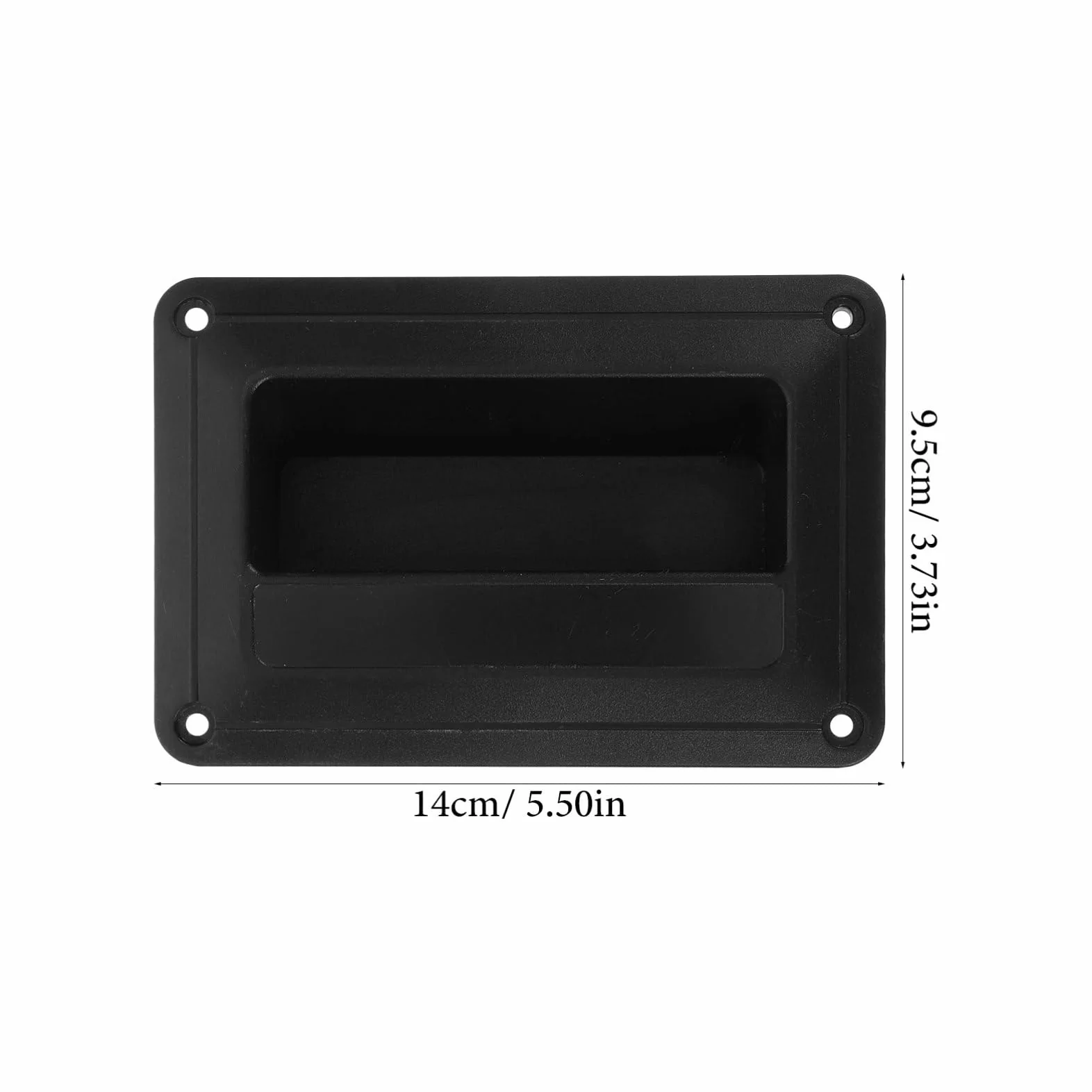Holibanna Poignée de Haut-Parleur Encastrable Noire en Plastique, Facile à Installer, Lot de 4 Pièces, Accessoire Audio Décoratif pour Équipement de Scène Classique