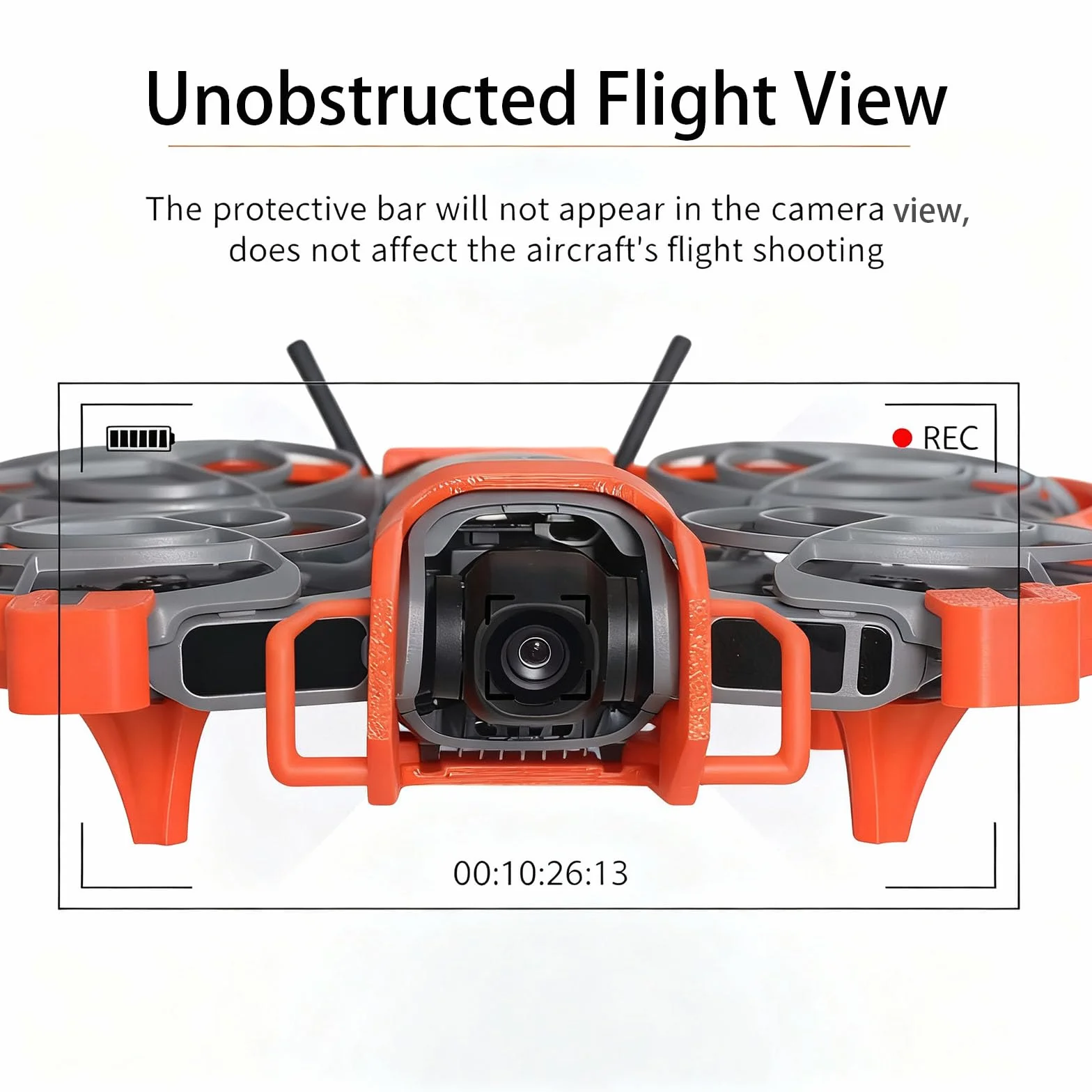 3en1 Protection Kit pour DJI Neo 2 Protection d'hélices+Train d'atterrissage+Transceiver Protecteur, Protection Anti-Collision Protecteur des hélices Drone Accessoires pour DJI Neo 2 (Orange)