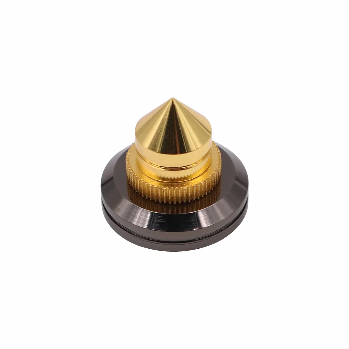 Lot de 4 Pointes de Haut-Parleur pour Haut-Parleur CD Audio Subwoofer Amplificateur Platine Vinyle Isolation Pieds Cône Isolateur Antichoc sans Trace avec adhésif Double Face