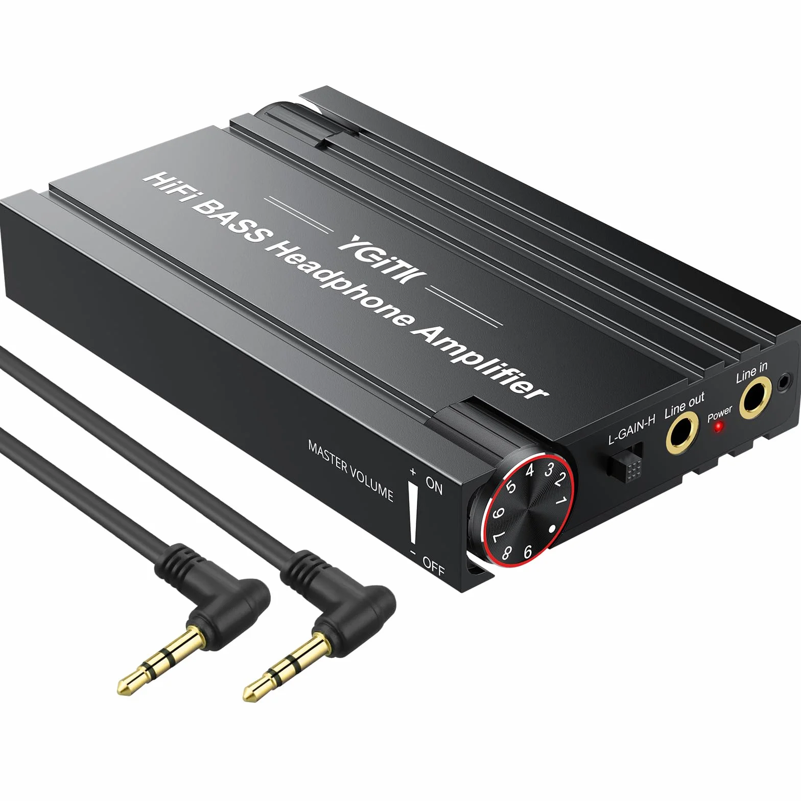 Amplificateur de Casque HiFi Bass Amplificateur de Casque HiFi 16-600Ω Sortie Stéréo Audio 3.5mm Portable et Rechargeable pour MP3/ MP4/ Téléphones/Ordinateur
