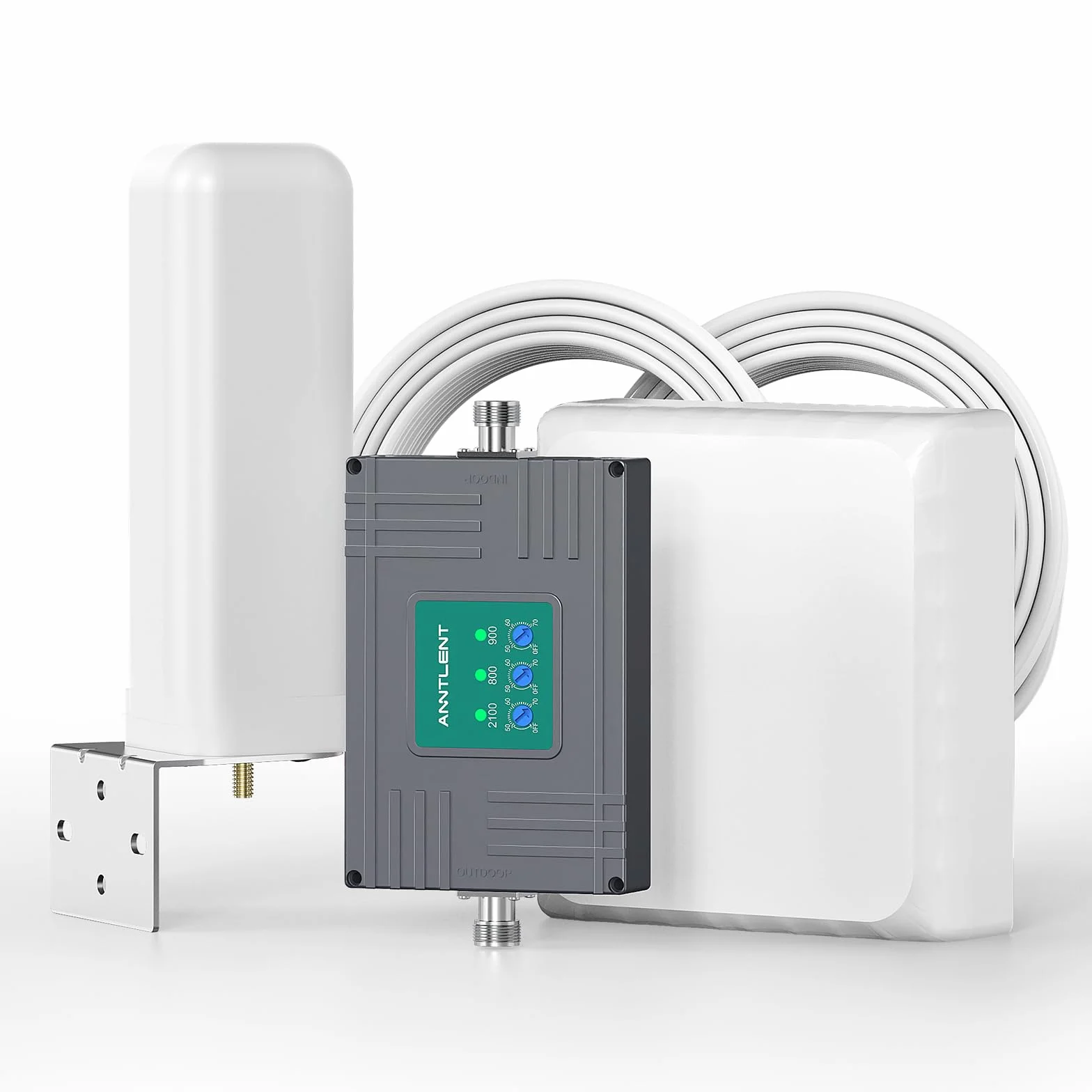ANNTLENT Amplificateur 4G 3G Bande 1/8/20, LTE GSM WCDMA Amplificateur de Signal Cellulaire Tri-Bande pour Tous Opérateurs, Support Multi-Appareils,pour Maison/Bureau