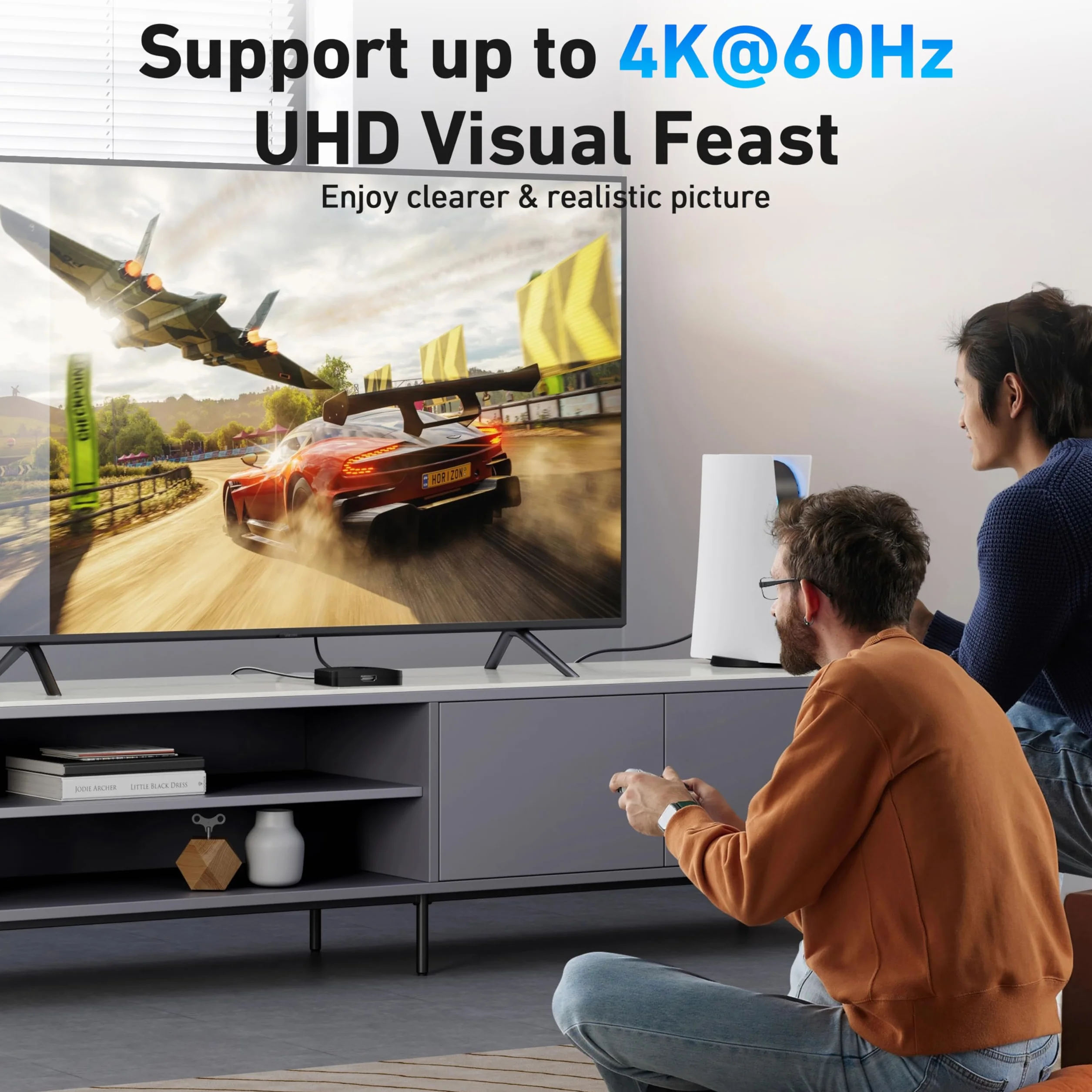 BENFEI Commutateur HDMI 4K 2 Entrées 1 Sortie Prend en Charge 4K 3D HD 1080p Compatible Firestick Xbox PS4 Roku HDTV