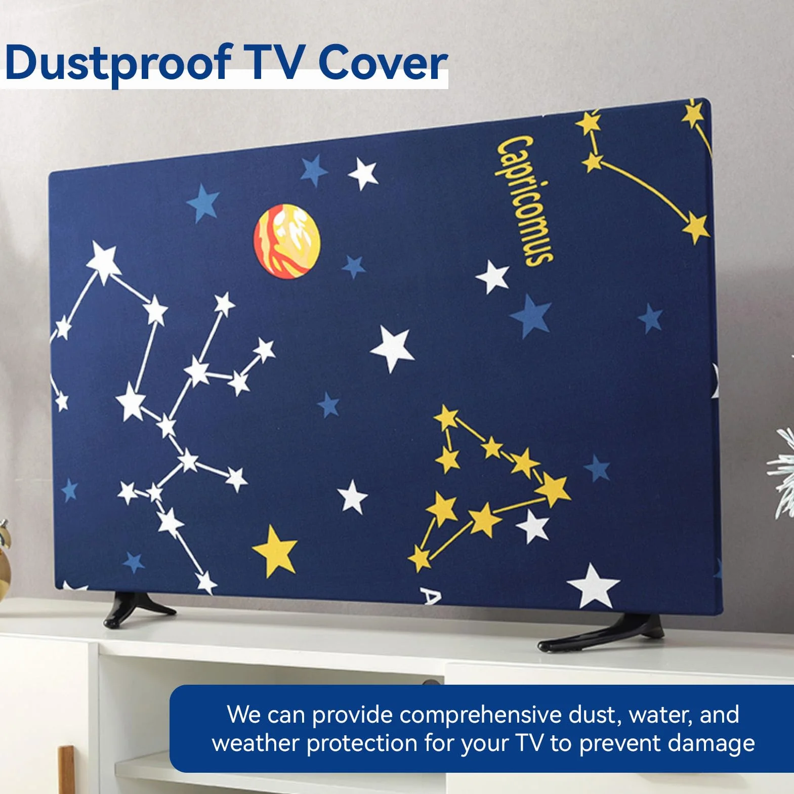 HERCHR Couverture Télévision Extérieure Universelle 32 pouces Protecteur TV Suspendu