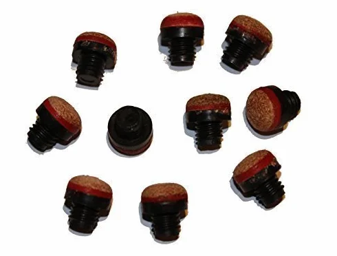 Lot de 10 Pointes de Queue de Billard à Visser 12 mm Filetage Plastique M8