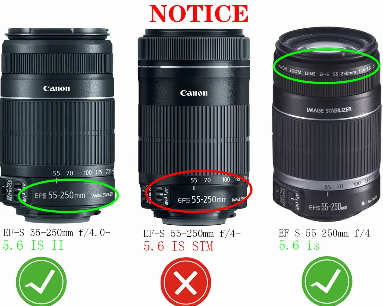 Pare-Soleil ET-60 pour Canon EF 75-300mm f/4-5.6 III,EF 75-300mm f/4-5.6 III USM, EF-S 55-250 mm f/4-5.6 is II,EF-S 55-250mm F/4-55 .6 n'est Pas Compatible avec STM,Canon 58mm Paresoleil
