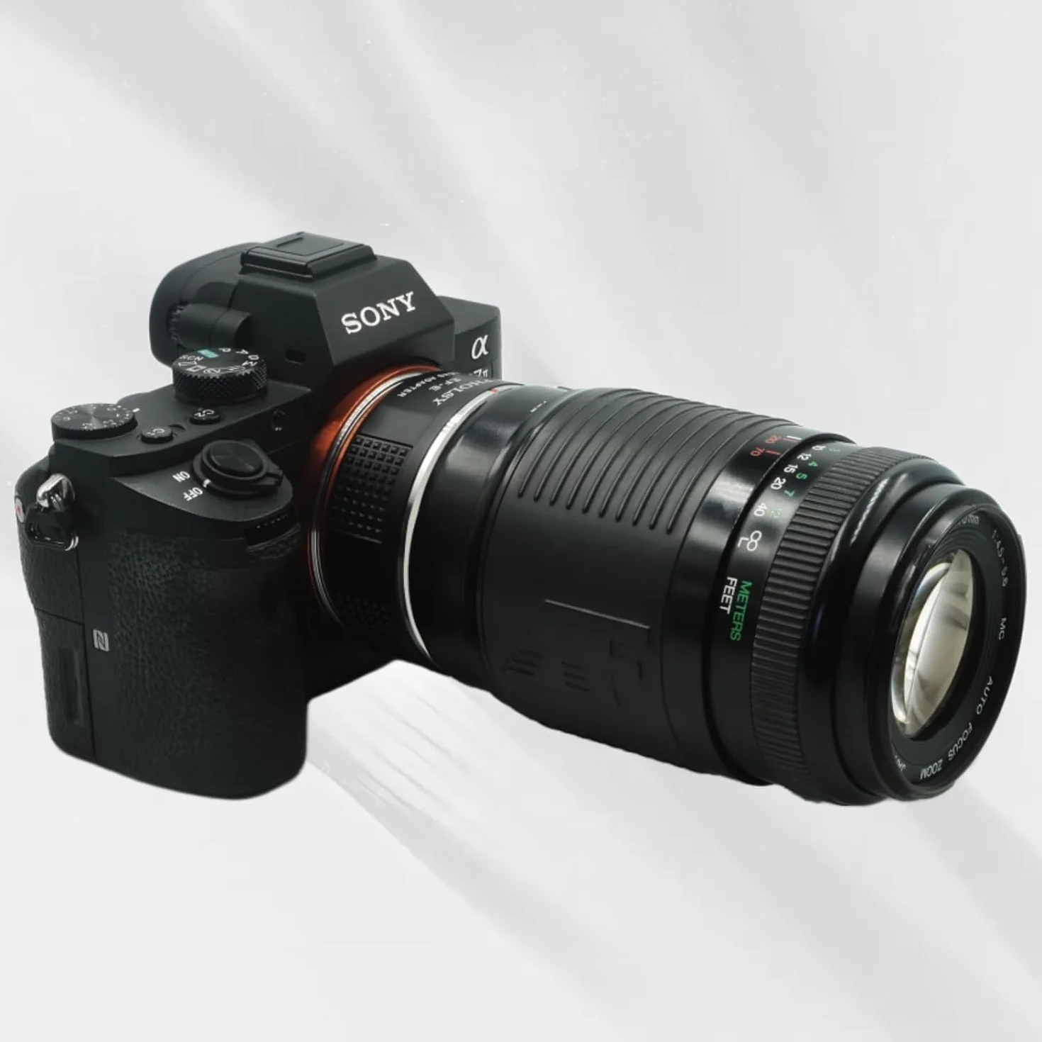 PHOLSY Manuelle Bague d'adaptation pour Objectifs: Compatible avec Les Objectifs Canon EF (EF-S) et Les Boîtiers Appareils Photo Sony E (NEX), EF vers E