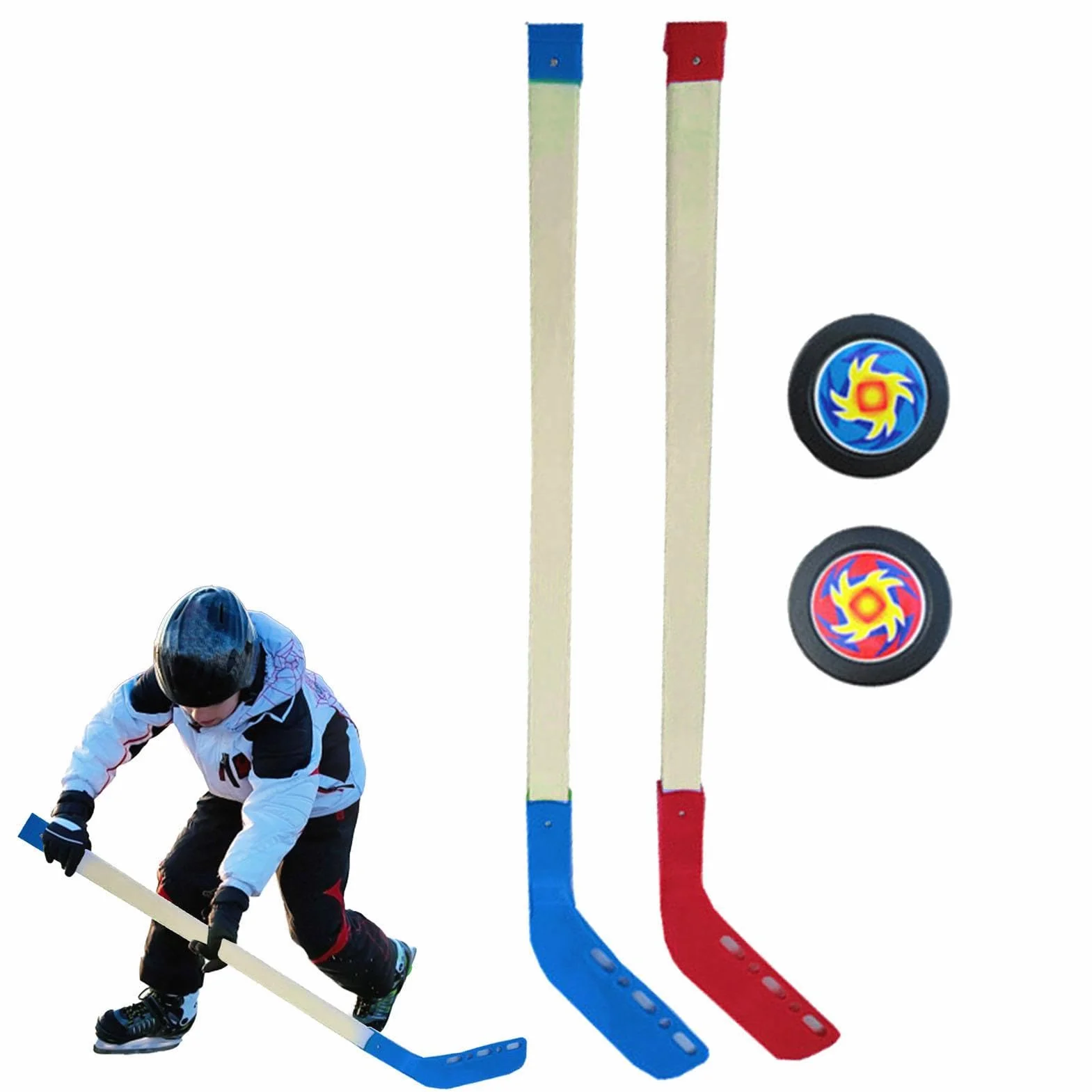 Ensemble de Hockey pour Enfant, Bâton et Balle de Hockey de Rue, Équipement d'Entraînement