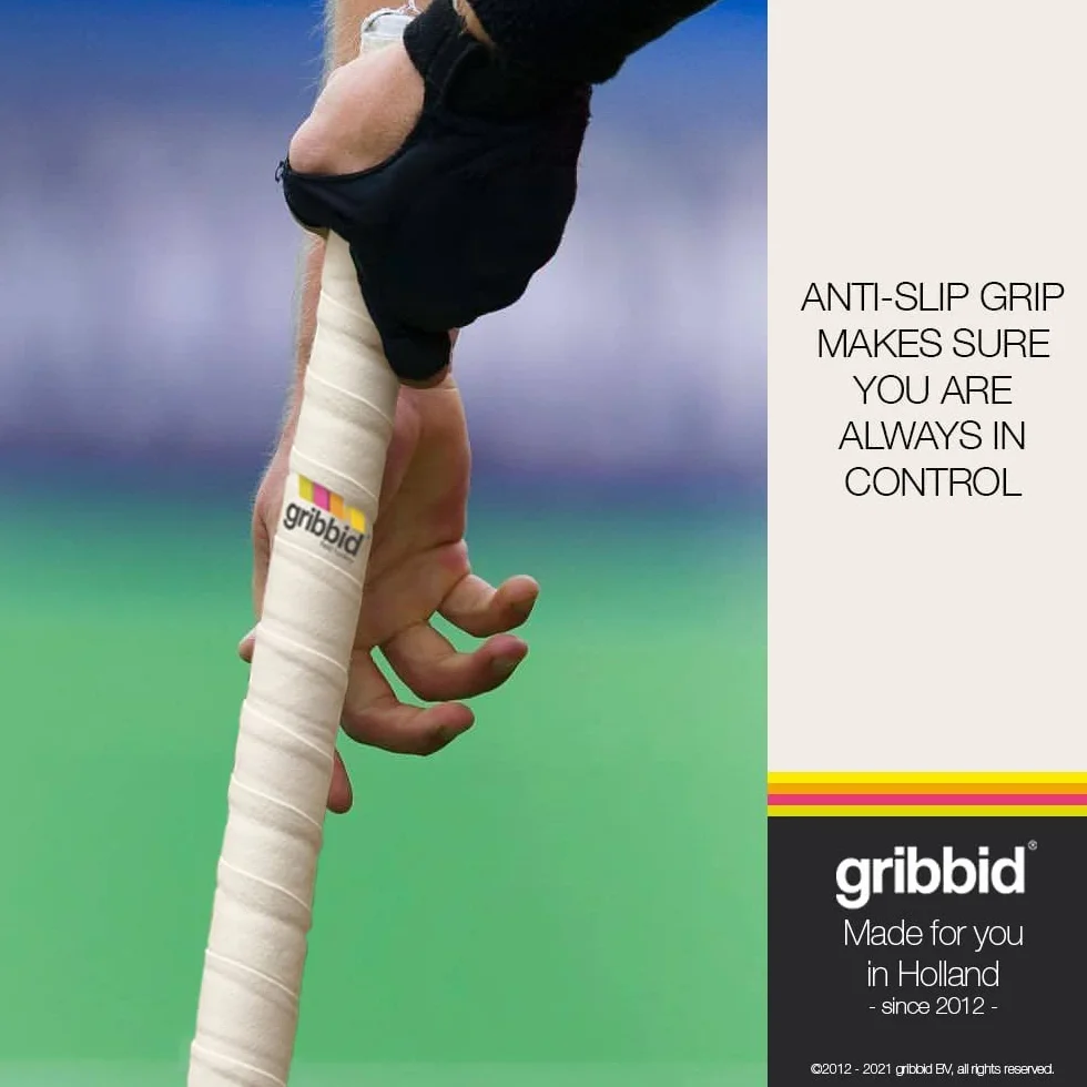 The Original Dutch Chamois Hockey Grip, Doux et Absorbant, Blanc ou Jaune, Multipack ou 1-Pack