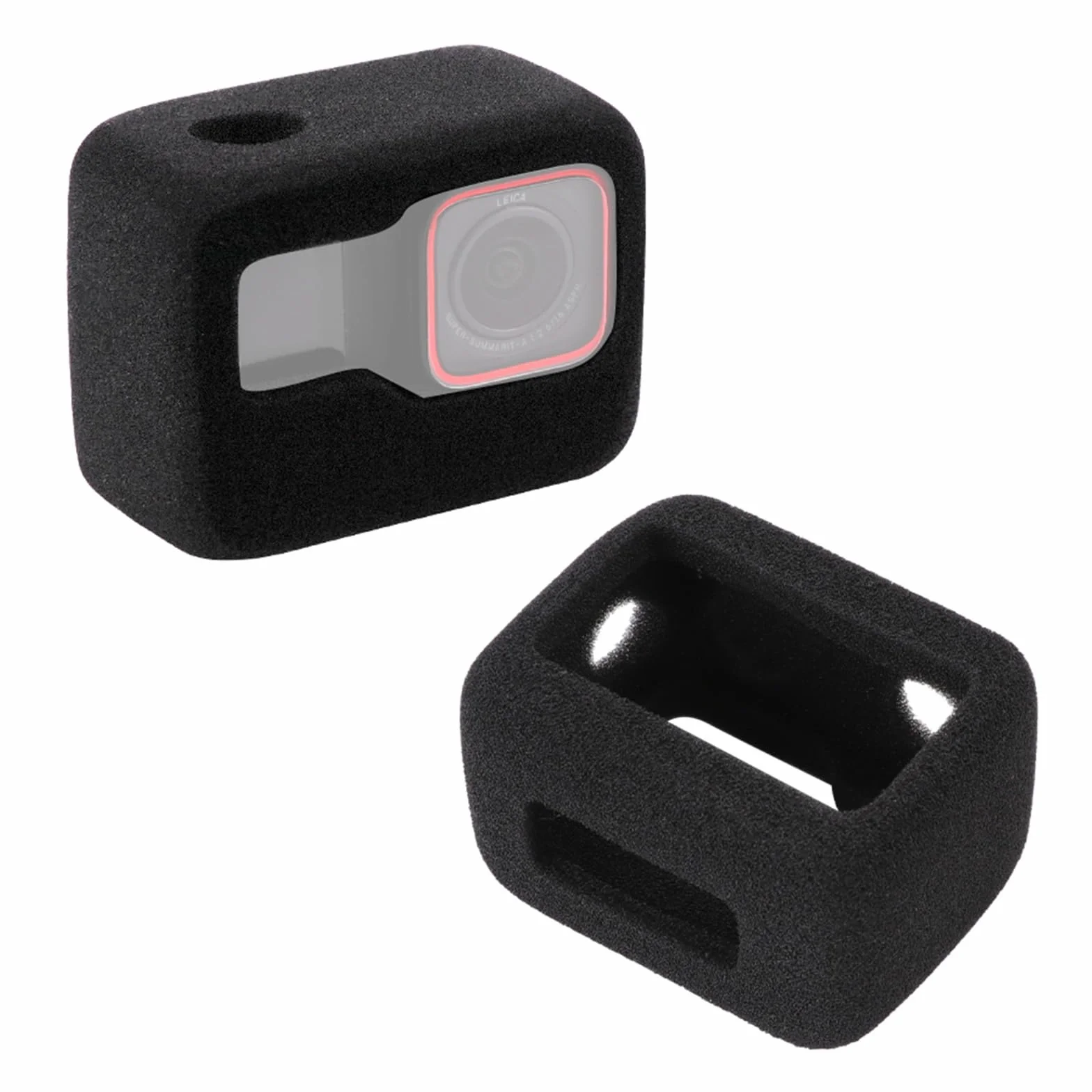 HSU 2 Pièces Coque de Protection Anti-Vent pour Insta360 Ace Pro, Boîtier en Mousse de Réduction de Bruit