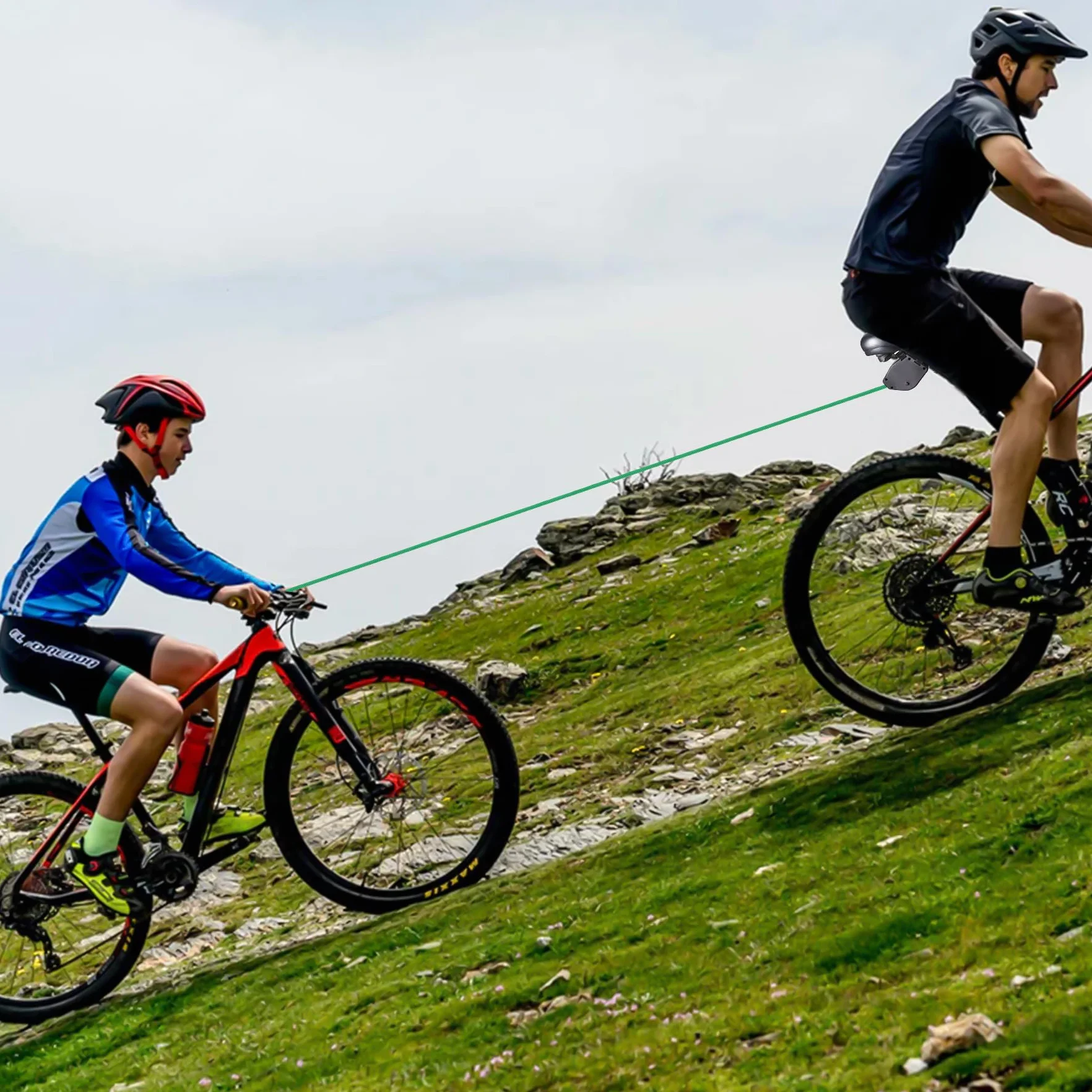 Sangles de Remorquage Rétractable 2,5 m 225 kg pour Vélo