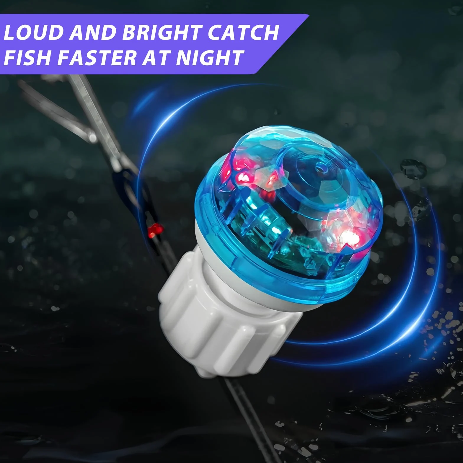 Détecteur de touche électronique LED 4 pièces avec capteur de mouvement pour pêche