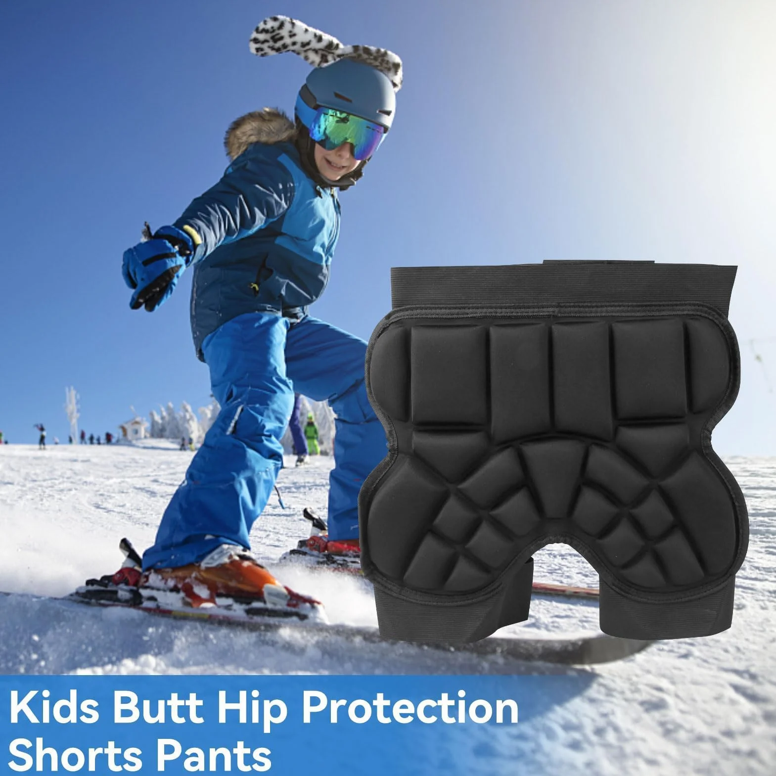 Short de Protection Rembourré en EVA 3D pour Enfants Skateboard Snowboard Patinage