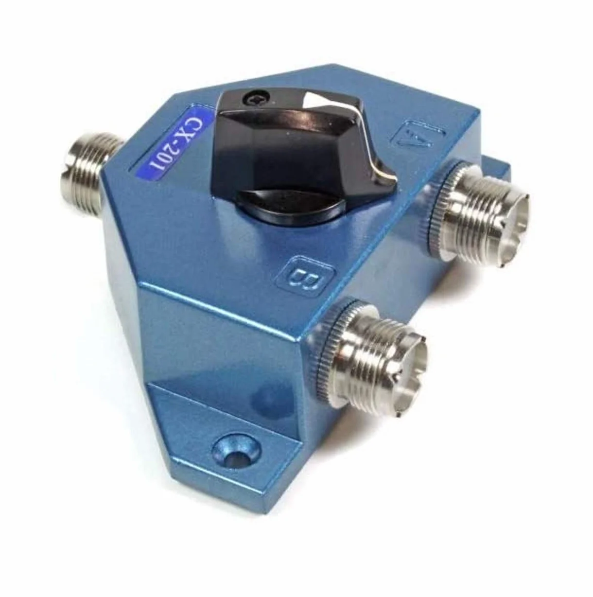 Jetfon CX-201U Commutateur d'Antenne Manuel 2 Positions – Switch Coaxial Haute Puissance 1kW – Fréquence jusqu'à 600 MHz – Connecteurs SO-239 (PL-259 Femelle) – Idéal Radioamateur, VHF/UHF, CB