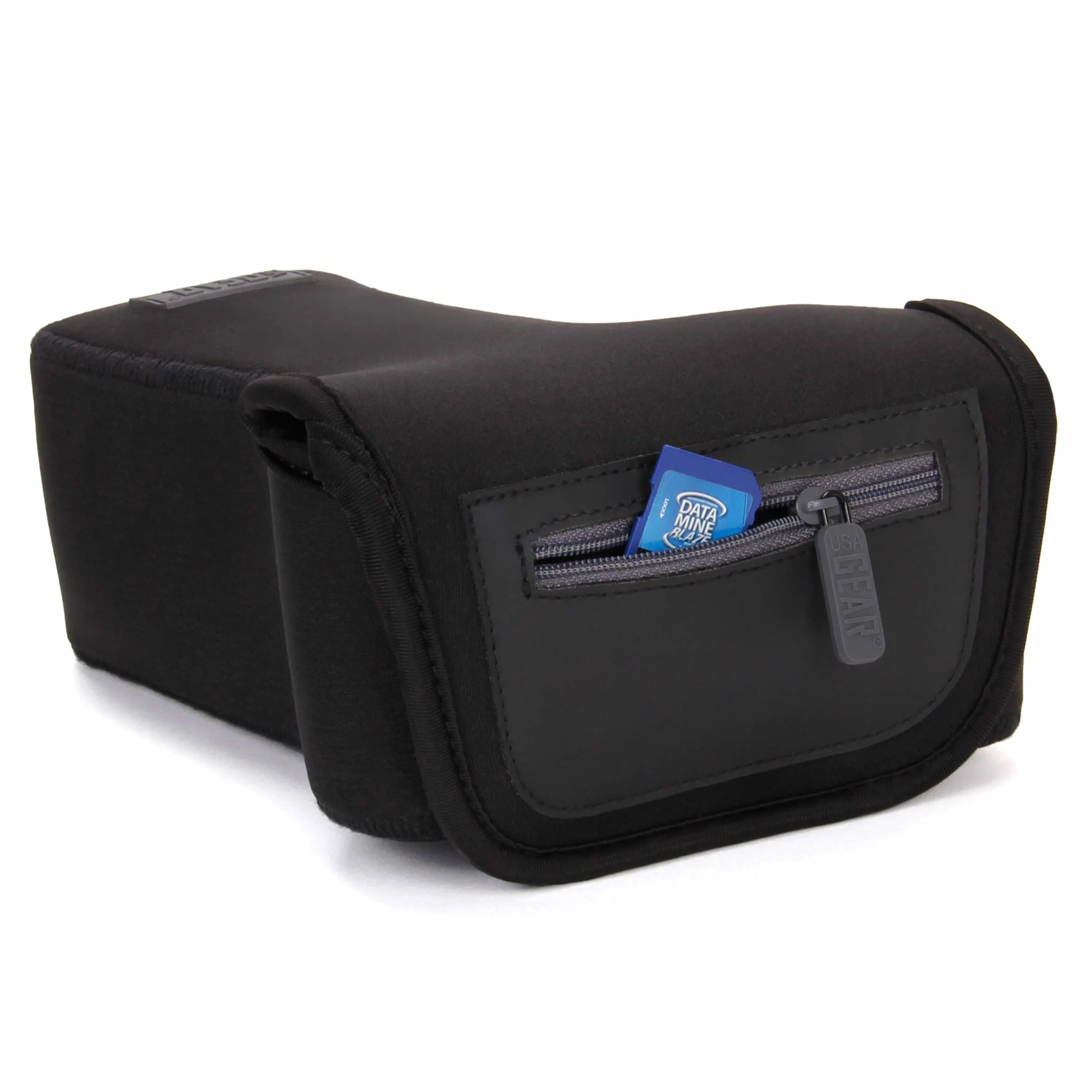 USA Gear Housse Appareil Photo Reflex Numérique avec Protection Néoprène - Compatible Canon Nikon Sony (Noir)