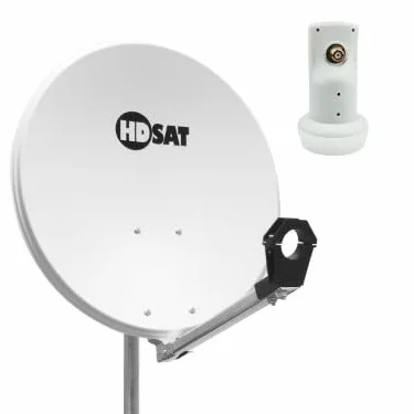 Pack HDSAT Parabole Satellite Aluminium 60cm + LNB Single HD