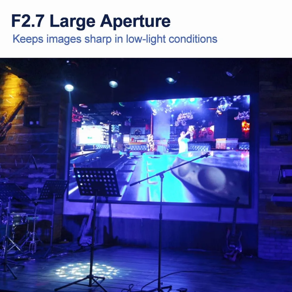 MOKOSE Objectif de caméra de vidéosurveillance 3,2 mm 12 MP Pixels 1/2,3" Objectif de caméra de sécurité CS-Mount Objectif grand angle fixe Faible distorsion