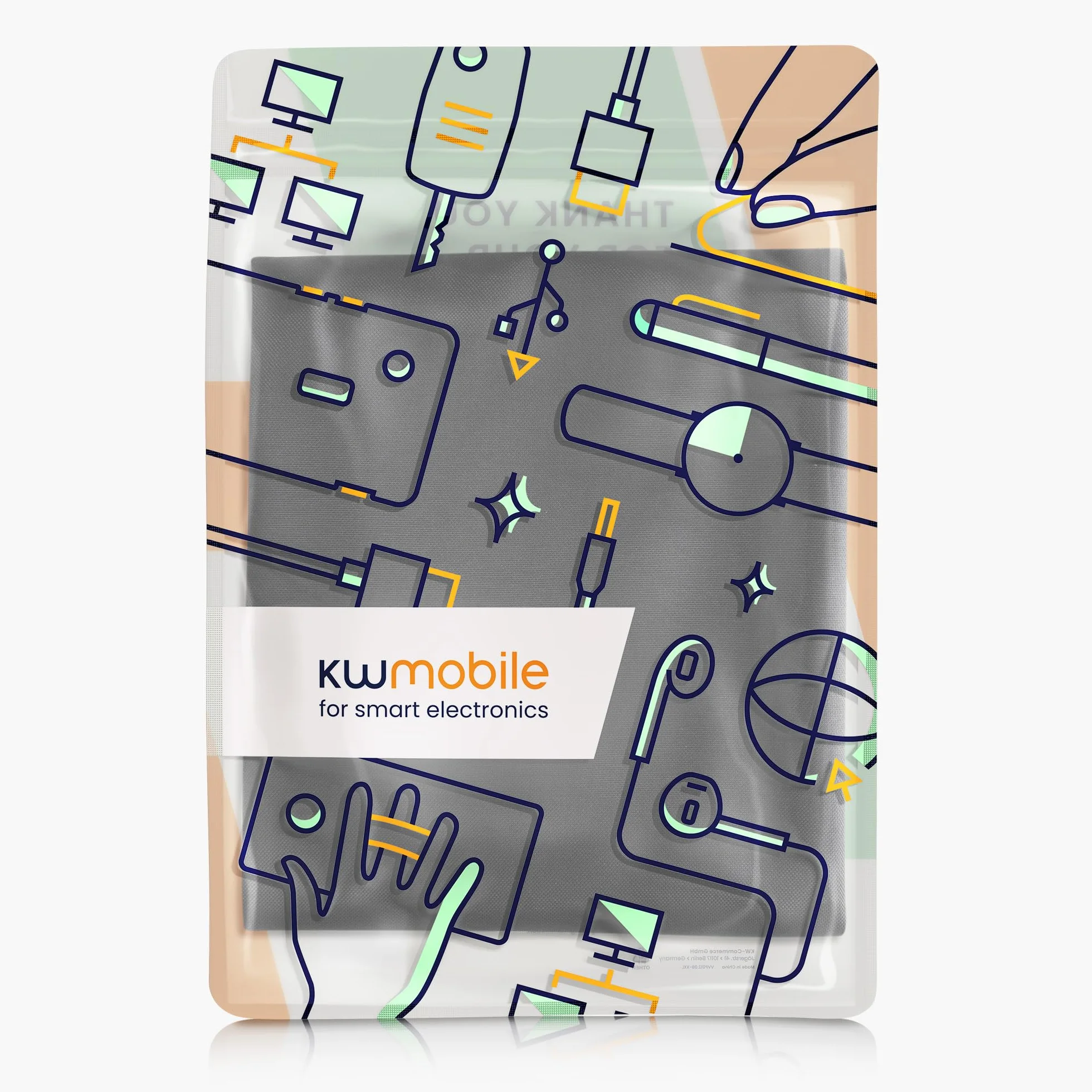 kwmobile Housse écran TV 55" - Housse de protection extérieur intempéries blanc-noir