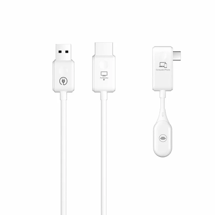 High-Tech Place Câble Adaptateur de Lecteur d'écran de récepteur d'émetteur HDMI sans Fil CS7 (Blanc)